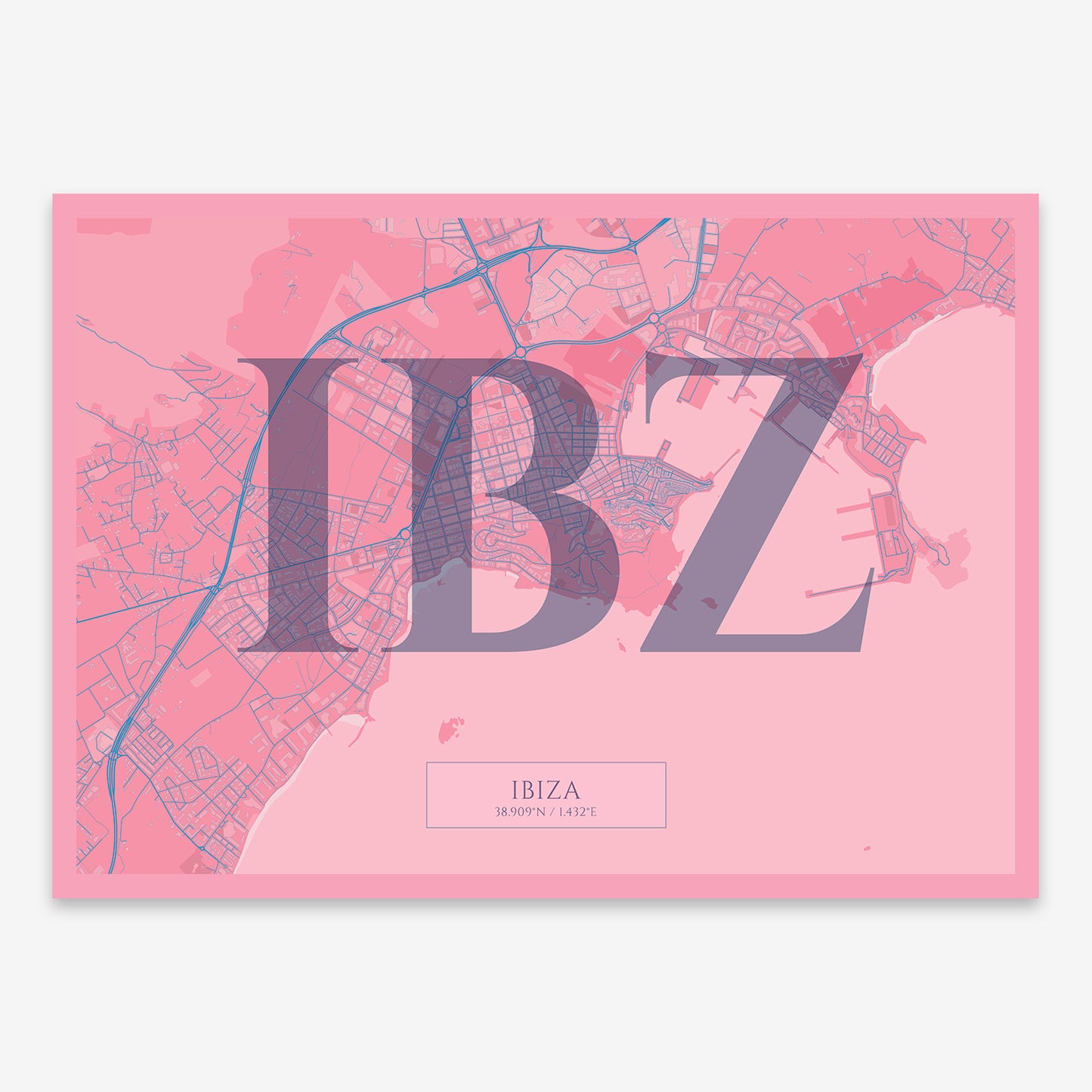 Ibiza map V06 Tuscan / Frame / No