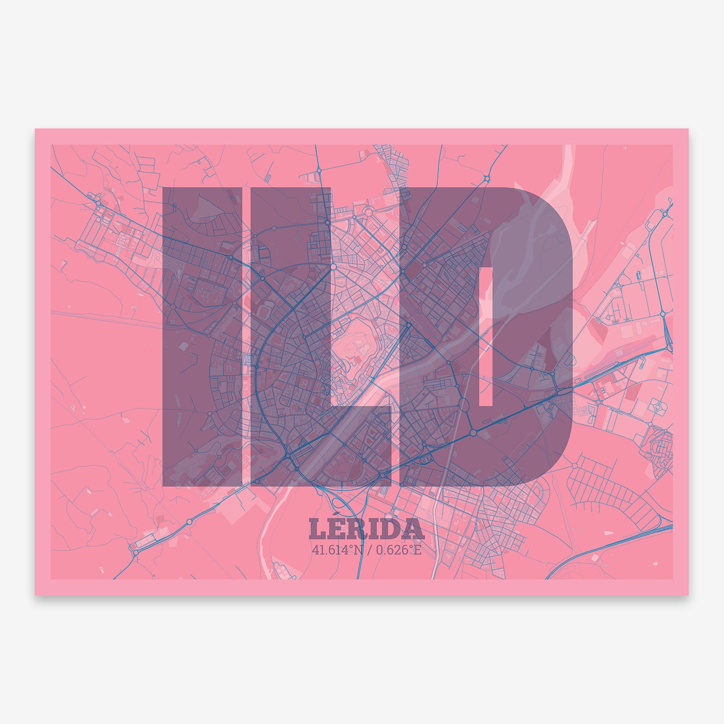 Lerida Map V02 Tuscan / Frame / No