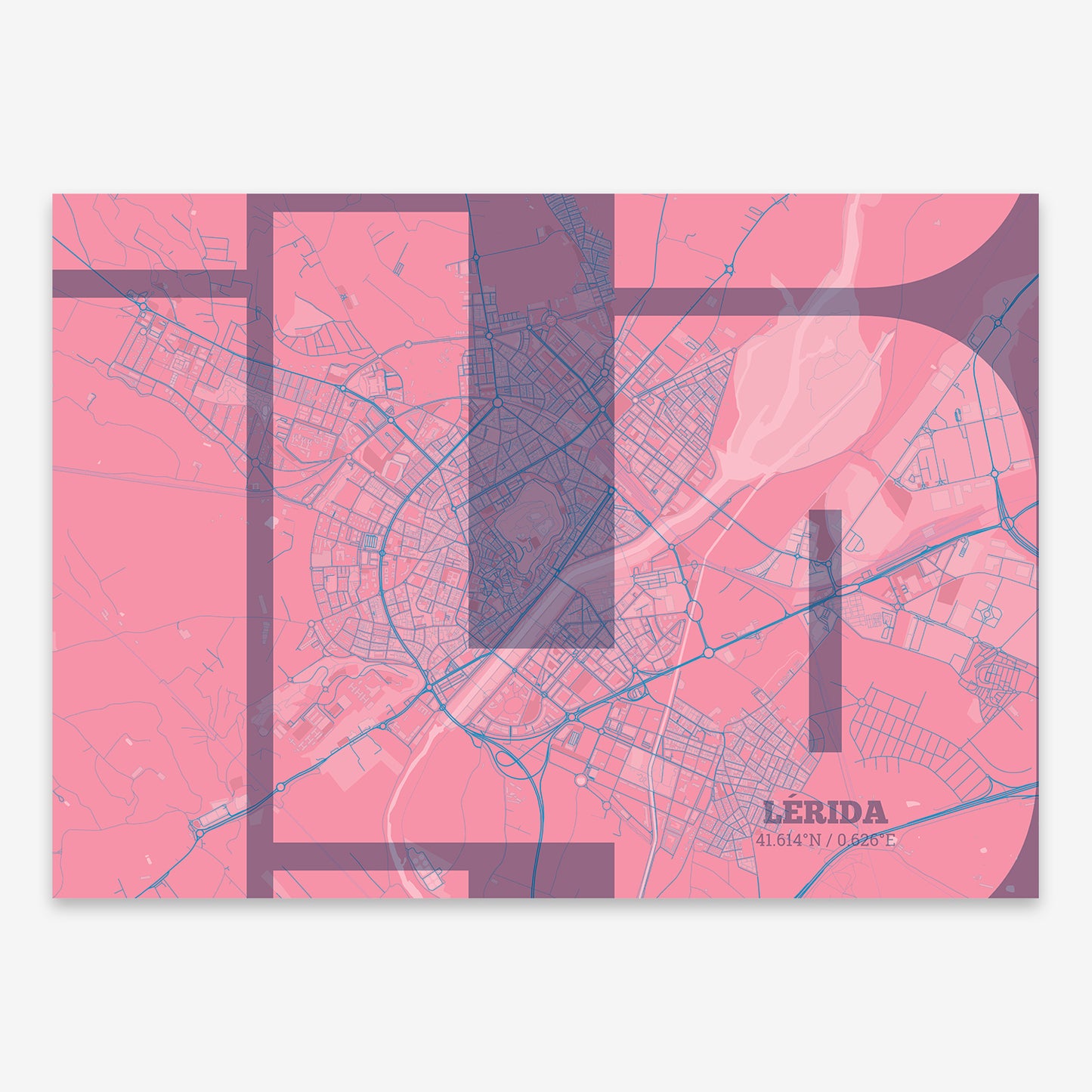 Lerida Map V03 Tuscan / Frame / Yes