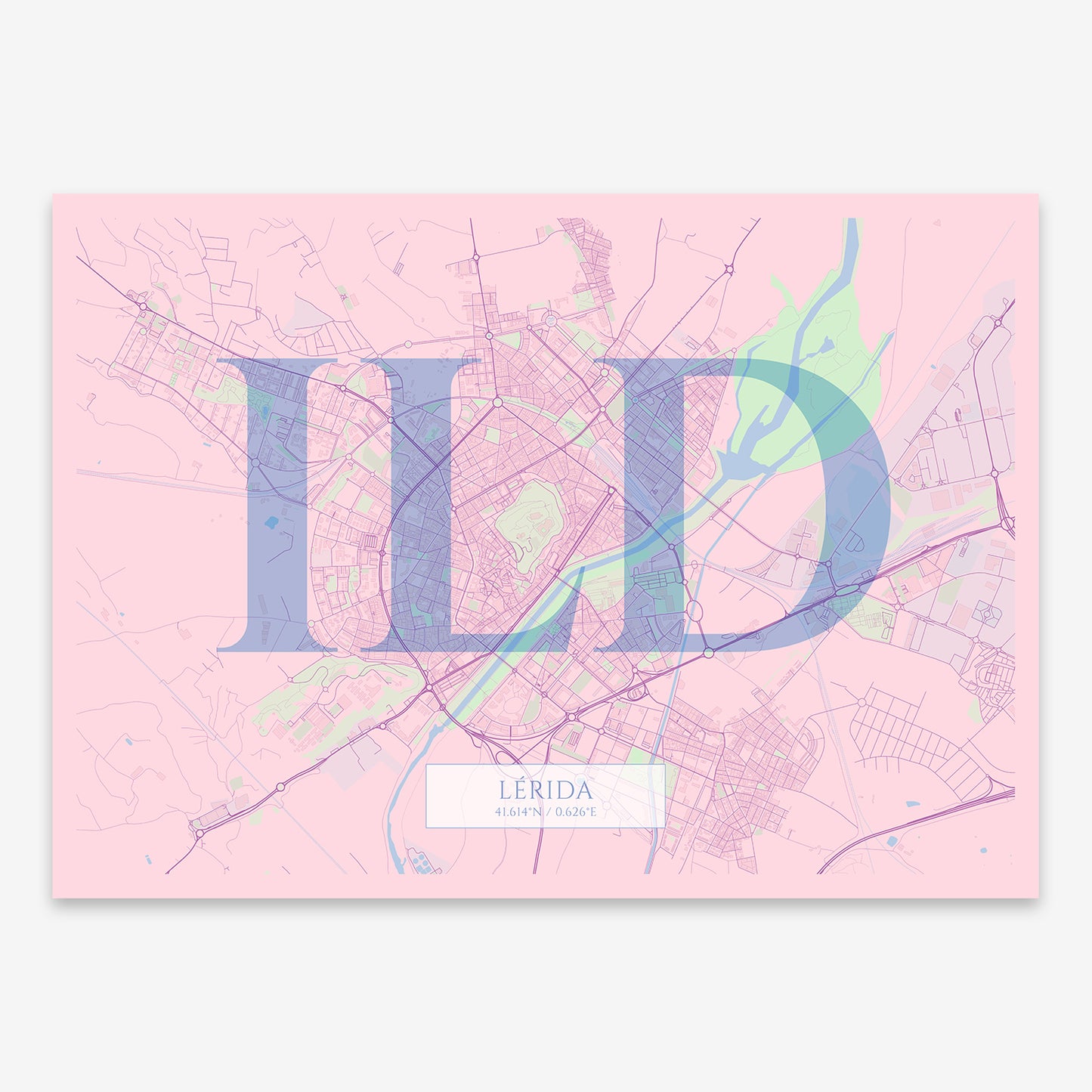 Lerida Map V06 Nursery / Frame / No