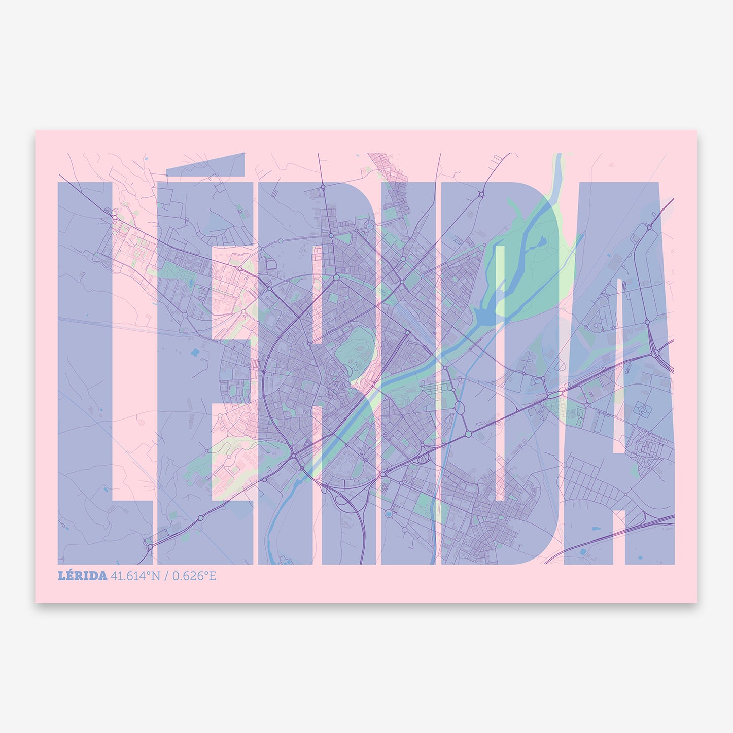 Lerida Map V09 Nursery / Frame / No