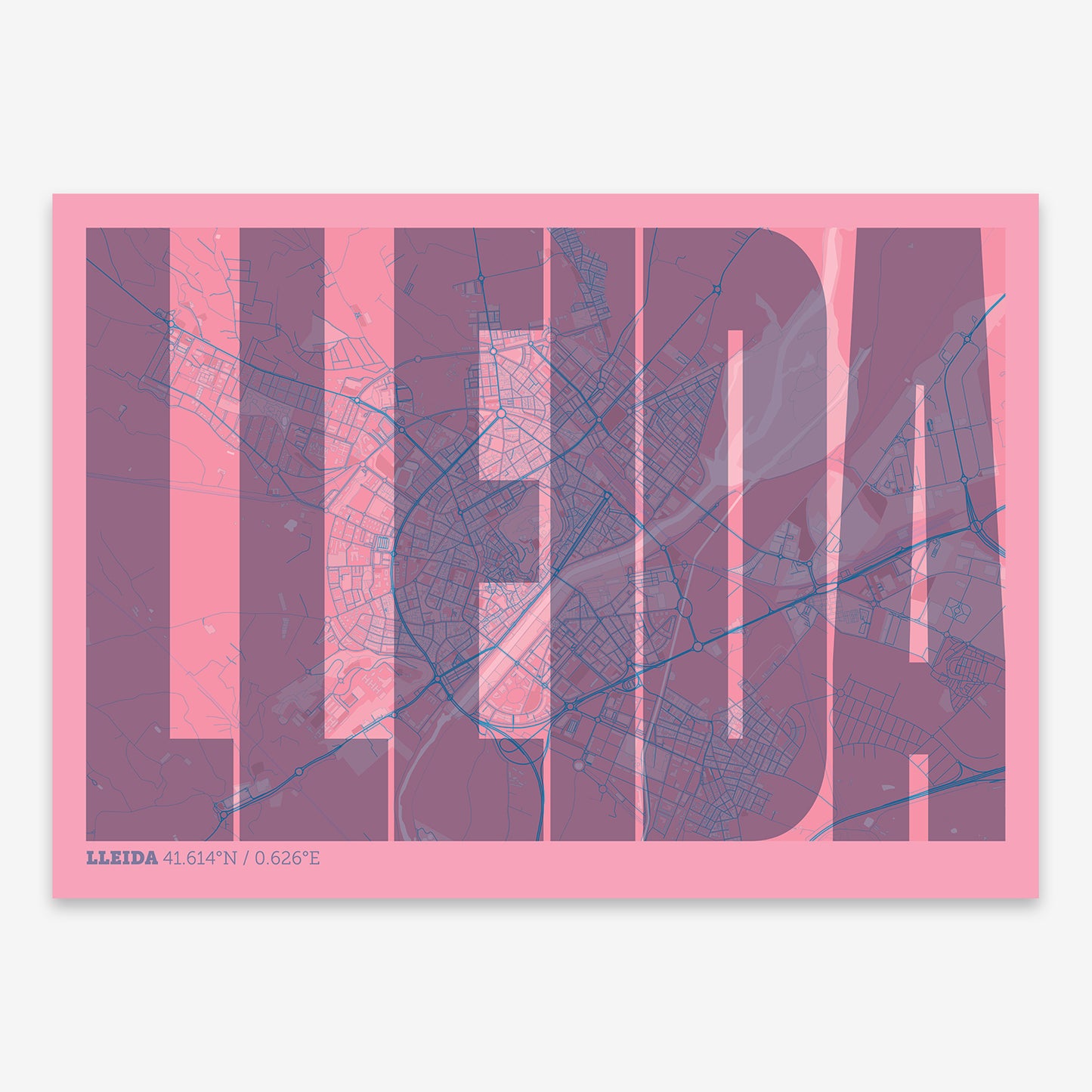 Lleida Map V09 Tuscan / Frame / Yes