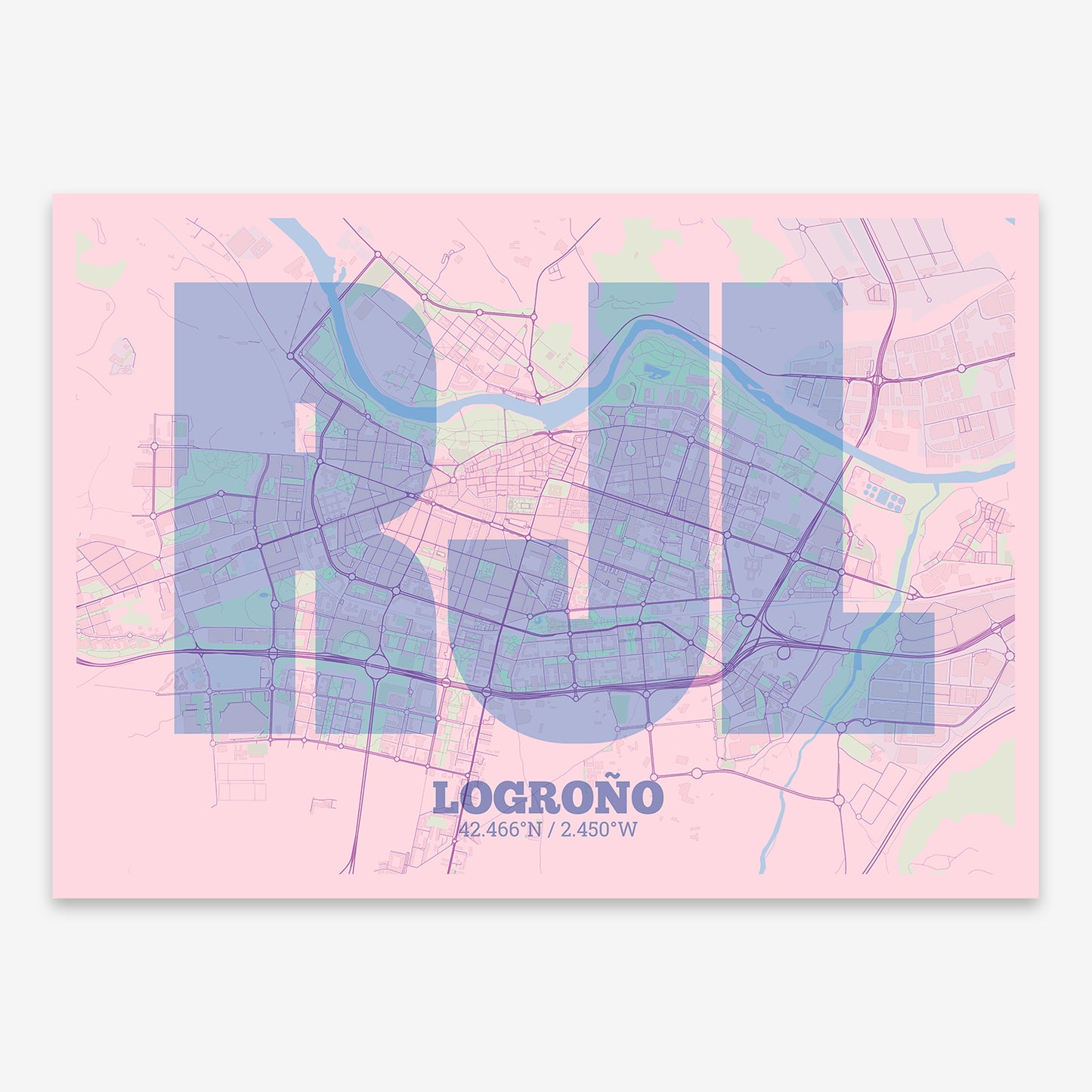 Logroño Map V02 Nursery / Frame / No