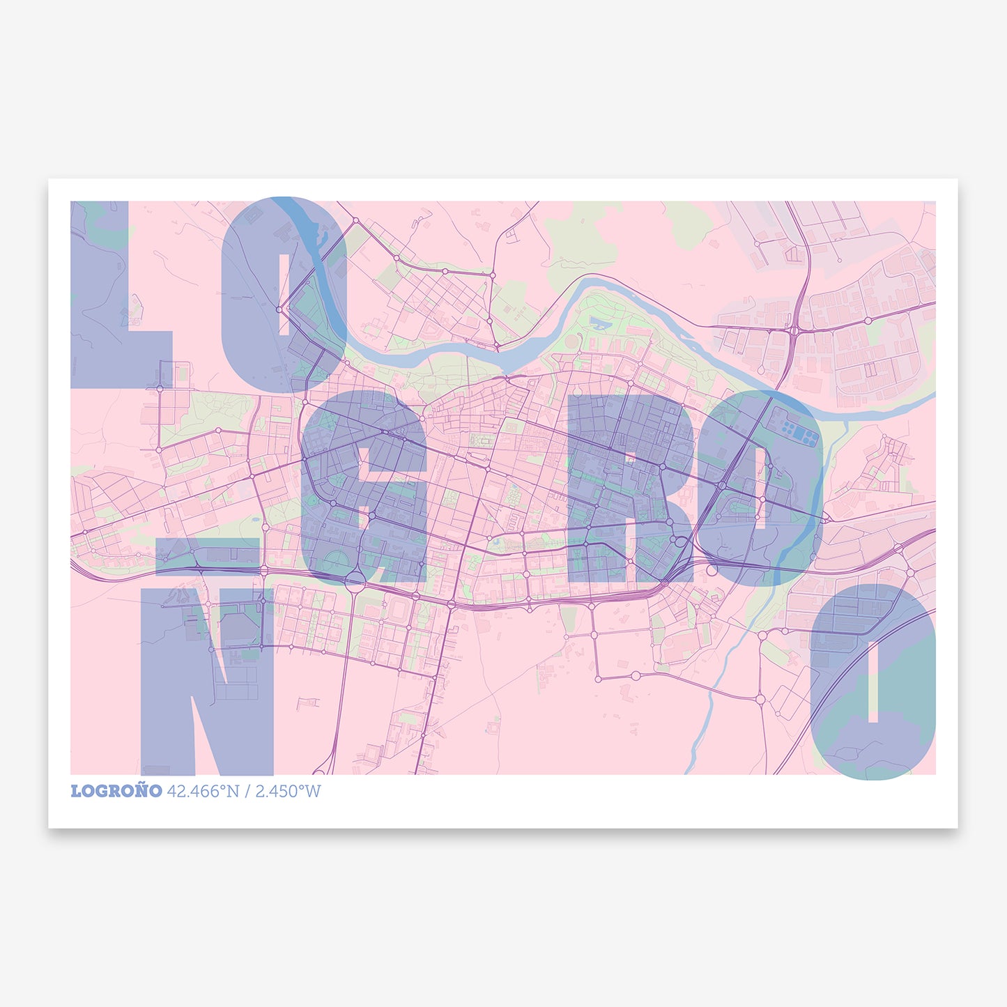 Logroño Map V08 Nursery / No Frame / No