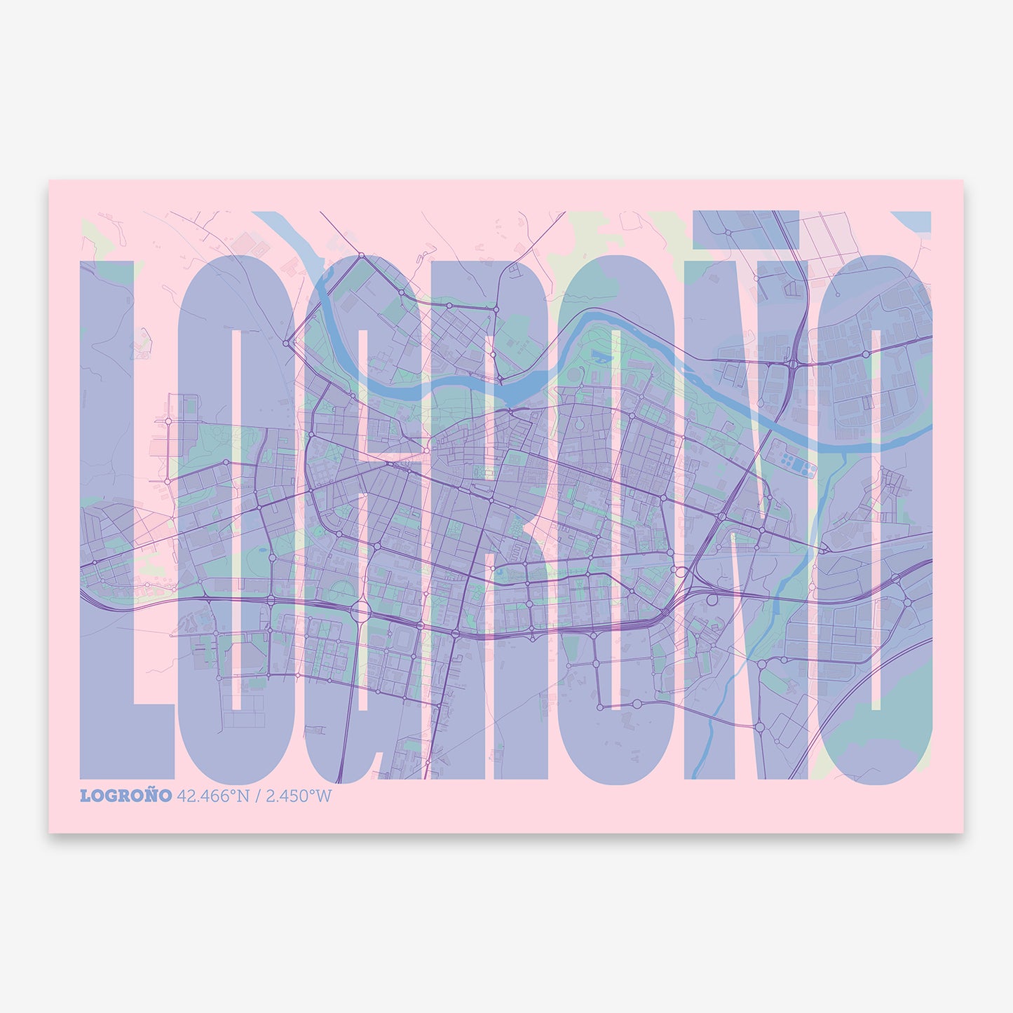 Logroño Map V09 Nursery / Frame / Yes