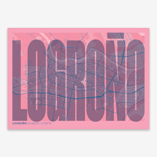 Logroño Map V09 Tuscan / Frame / Yes