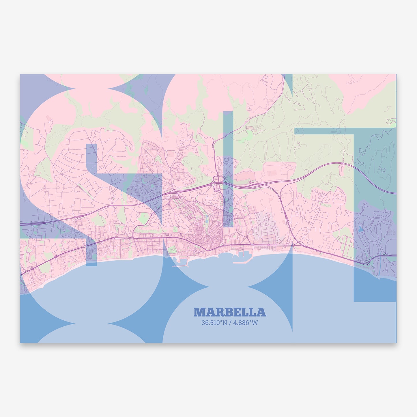 Marbella Map V03 Nursery / No Frame / No