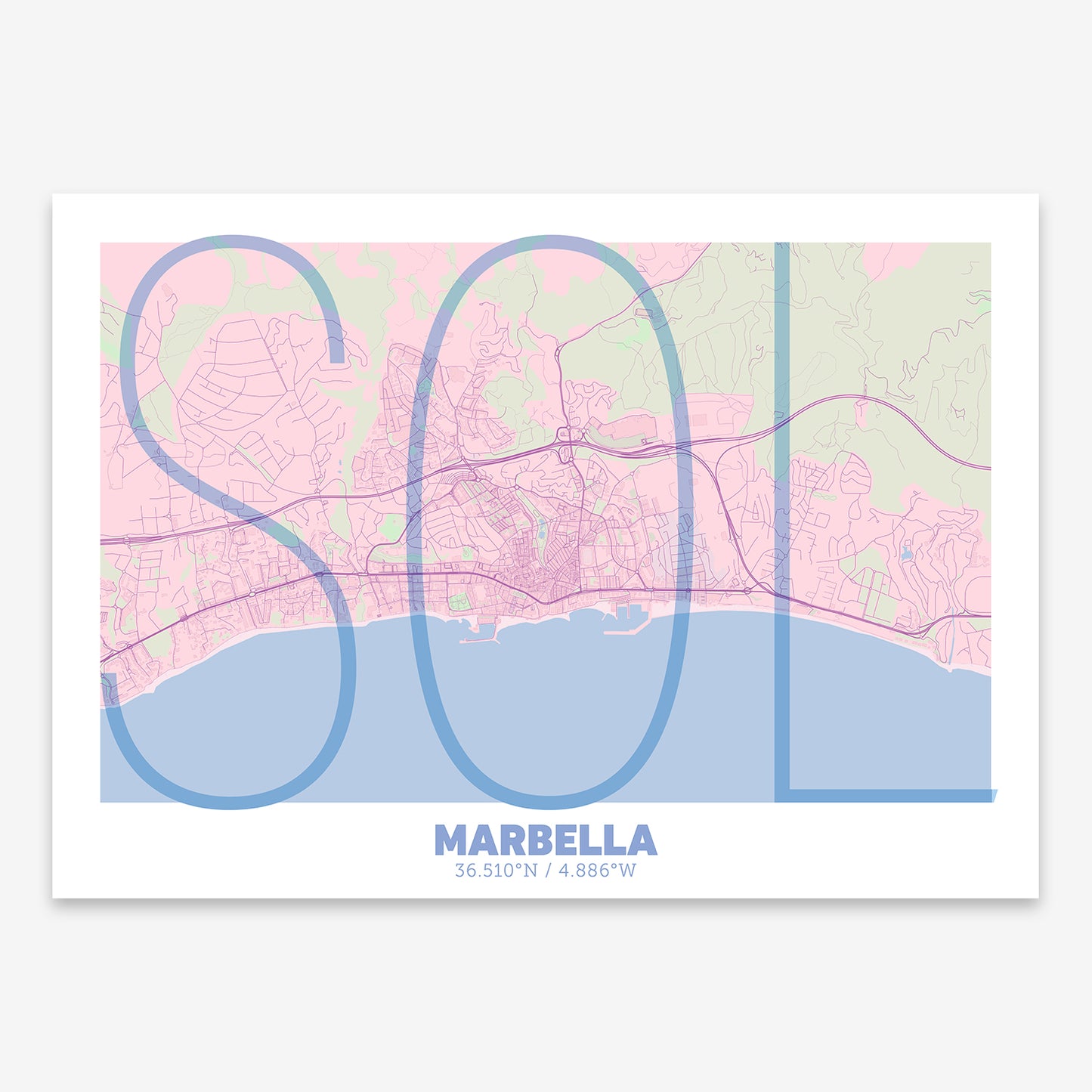 Marbella Map V07 Nursery / No Frame / No