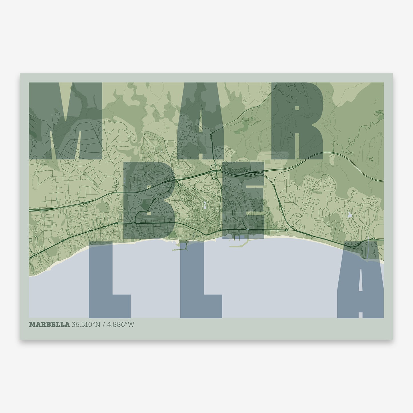 Marbella Map V08 Kyoto / No Frame / No