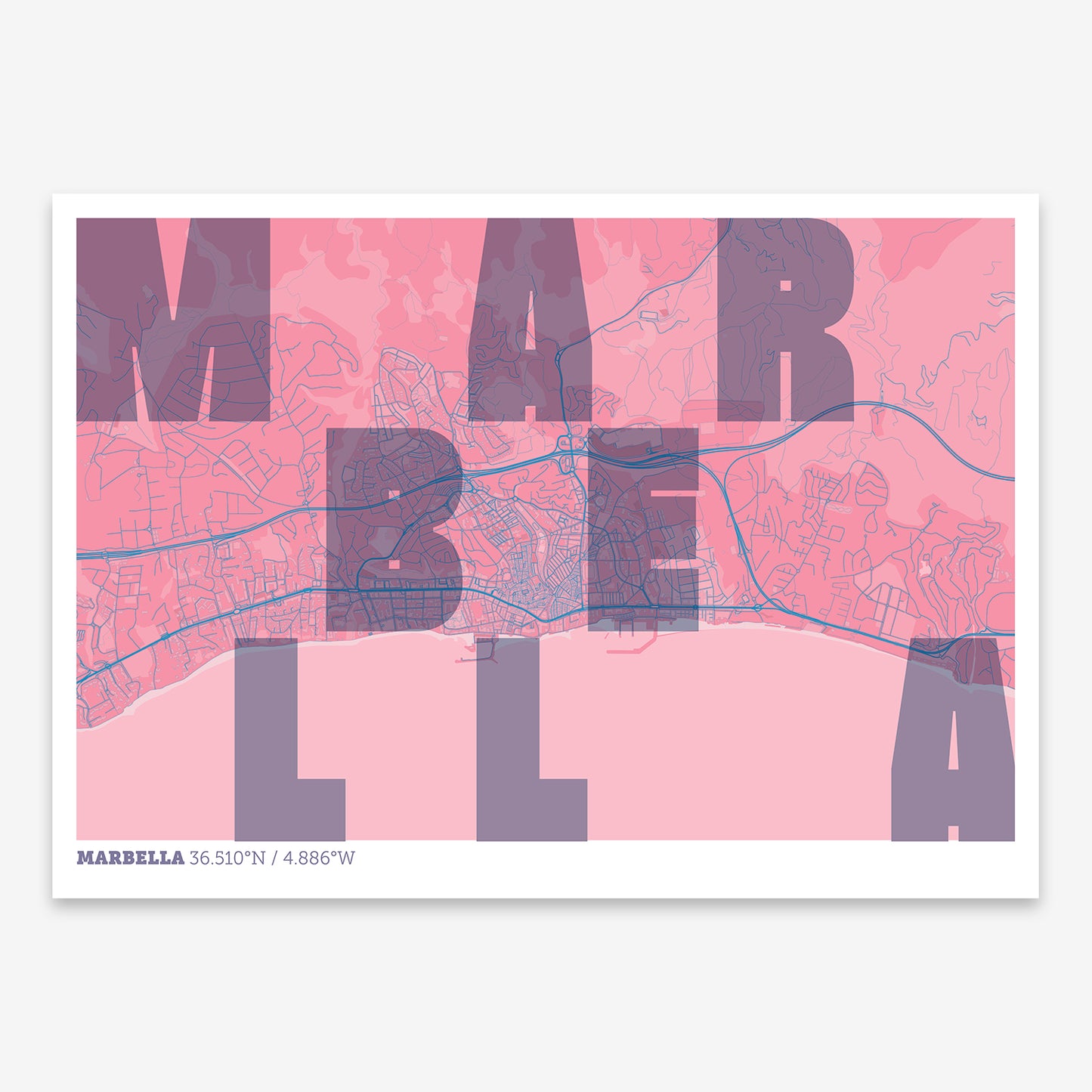 Marbella Map V08 Tuscan / No Frame / No