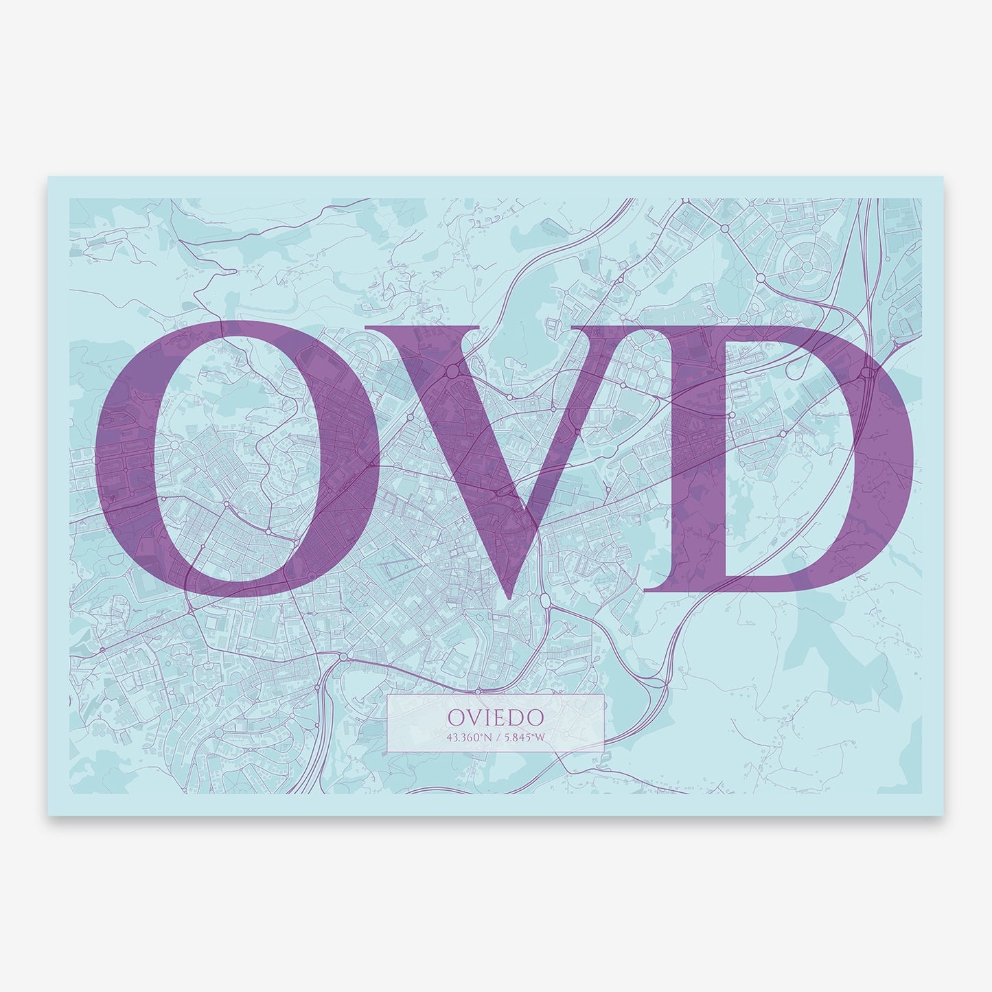 Oviedo Map V06 Shabby / No Frame / No