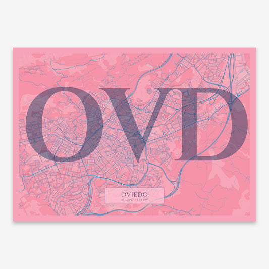 Oviedo Map V06 Tuscan / Frame / Yes