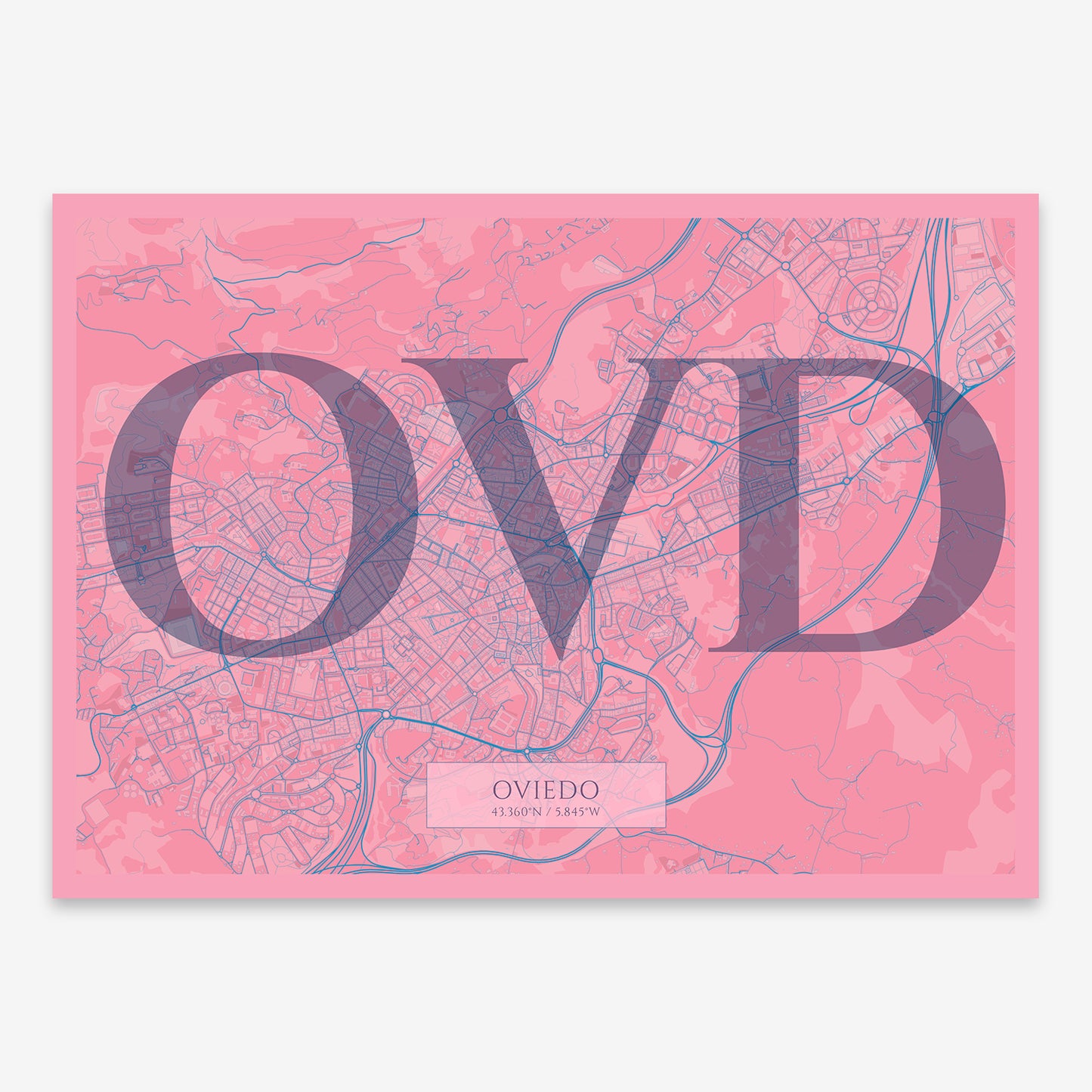 Oviedo Map V06 Tuscan / Frame / No