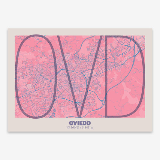 Oviedo Map V07 Tuscan / Frame / Yes