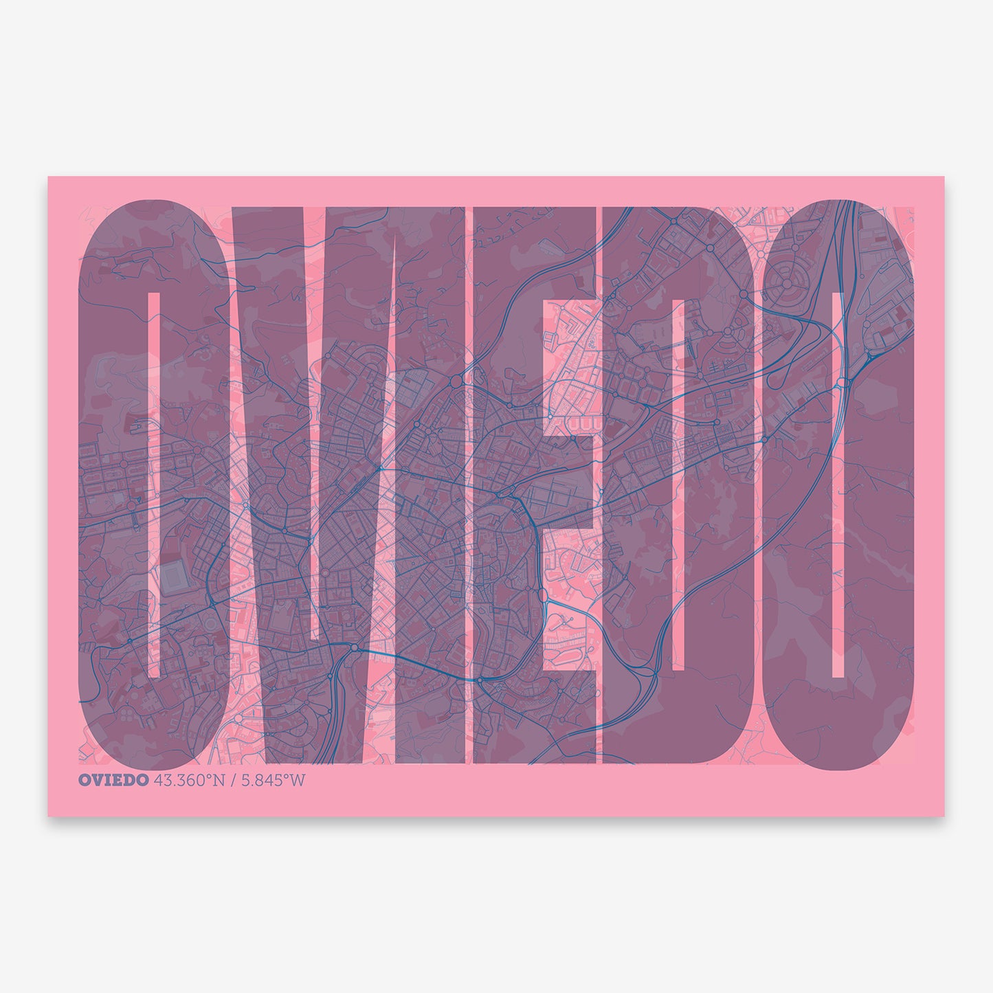 Oviedo Map V09 Tuscan / Frame / Yes