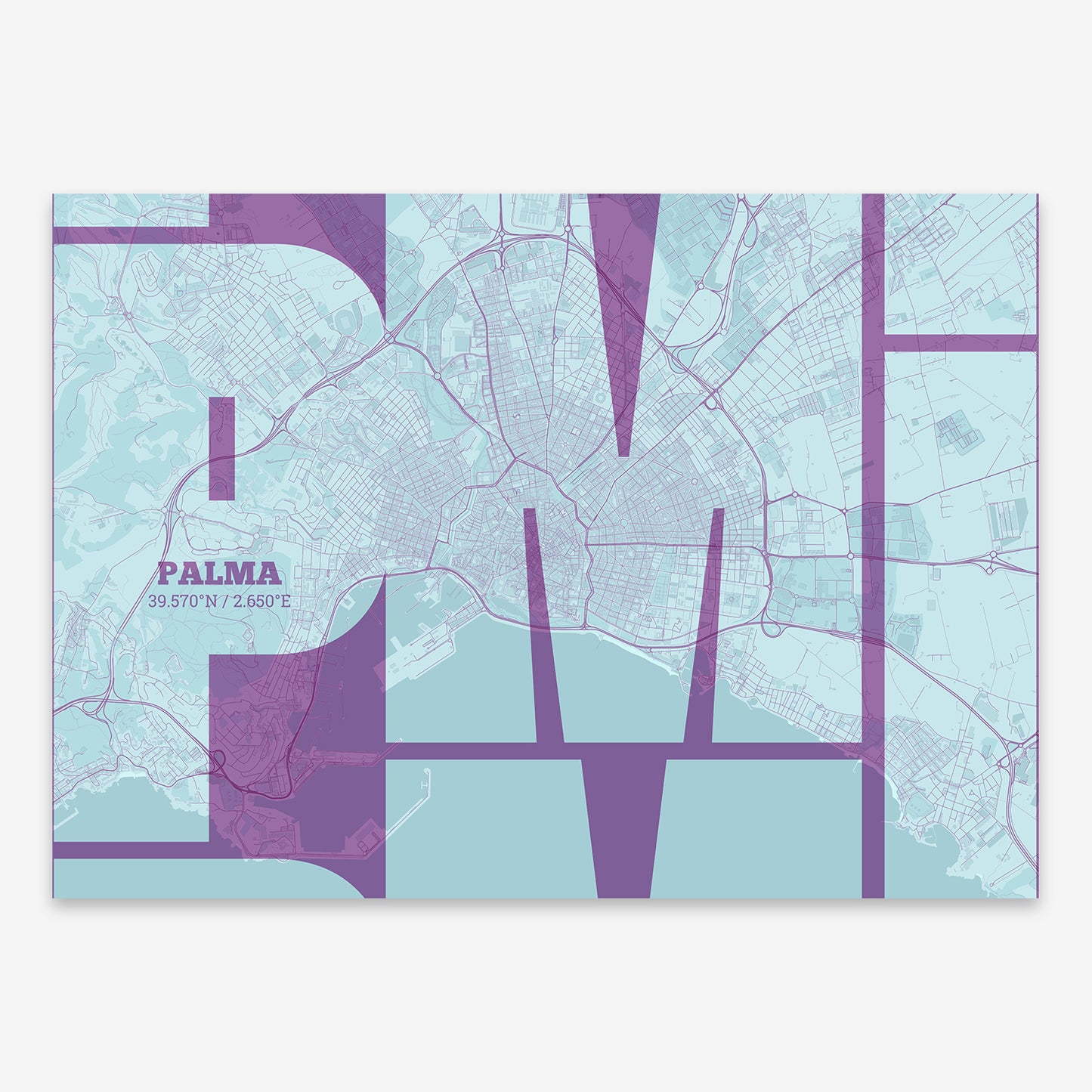 Palma Map V03 Shabby / Frame / No