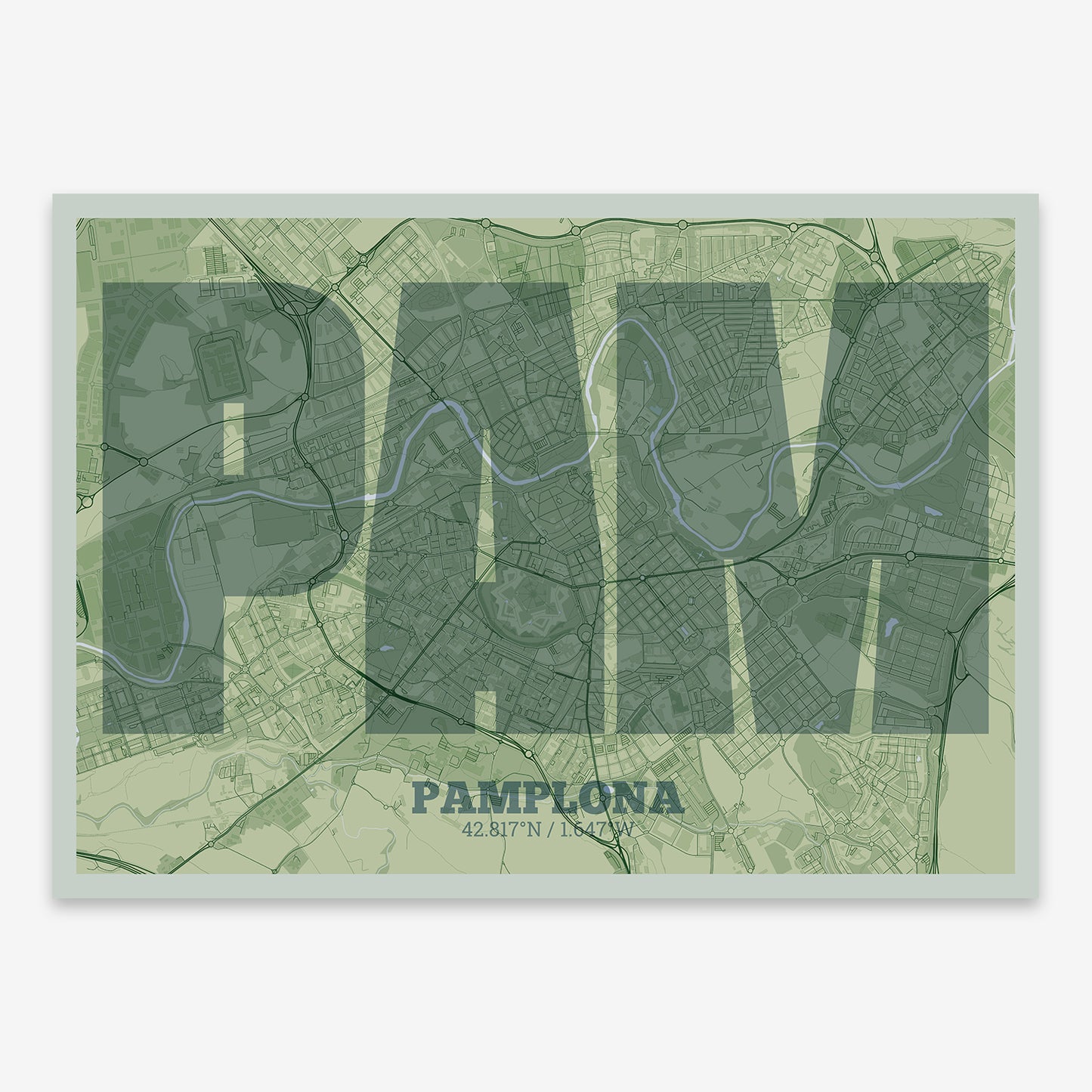 Pamplona Map V02 Kyoto / No Frame / Yes