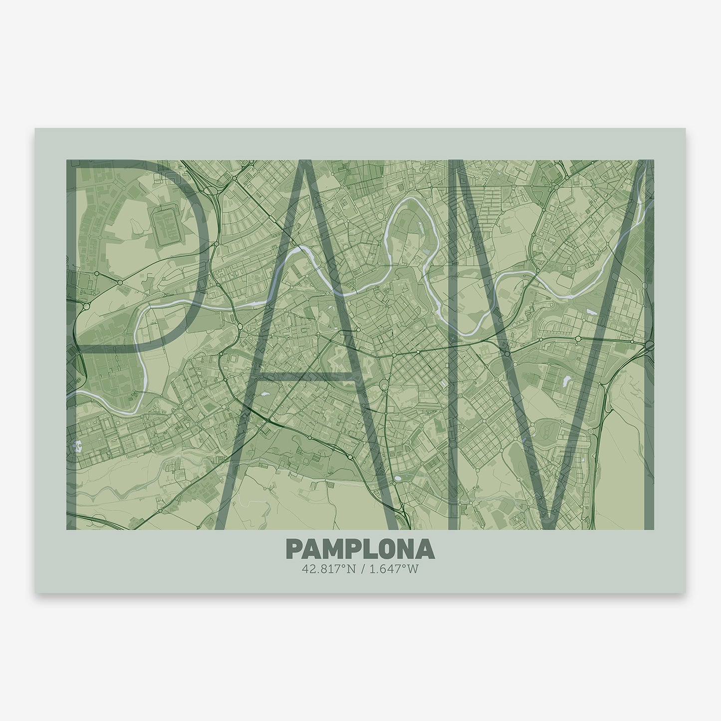 Pamplona Map V07 Kyoto / No Frame / Yes