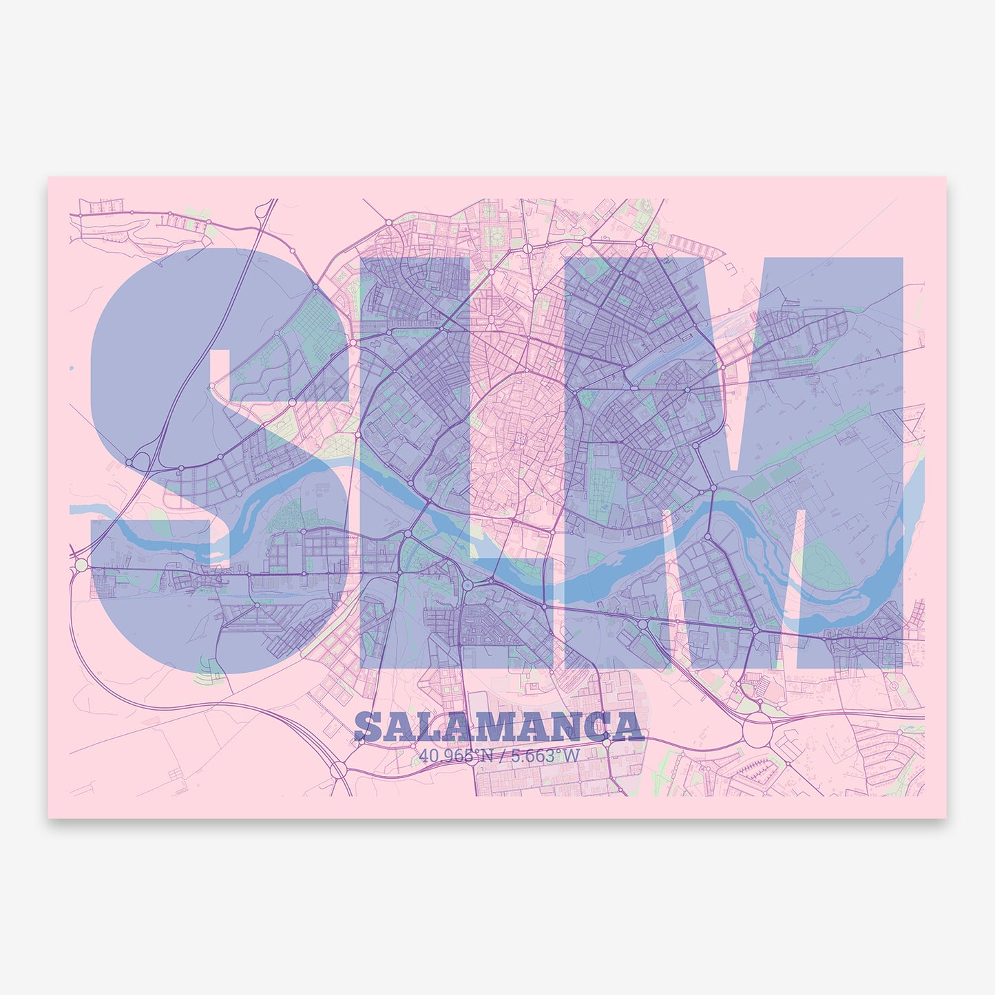 Salamanca Map V02 Nursery / No Frame / No