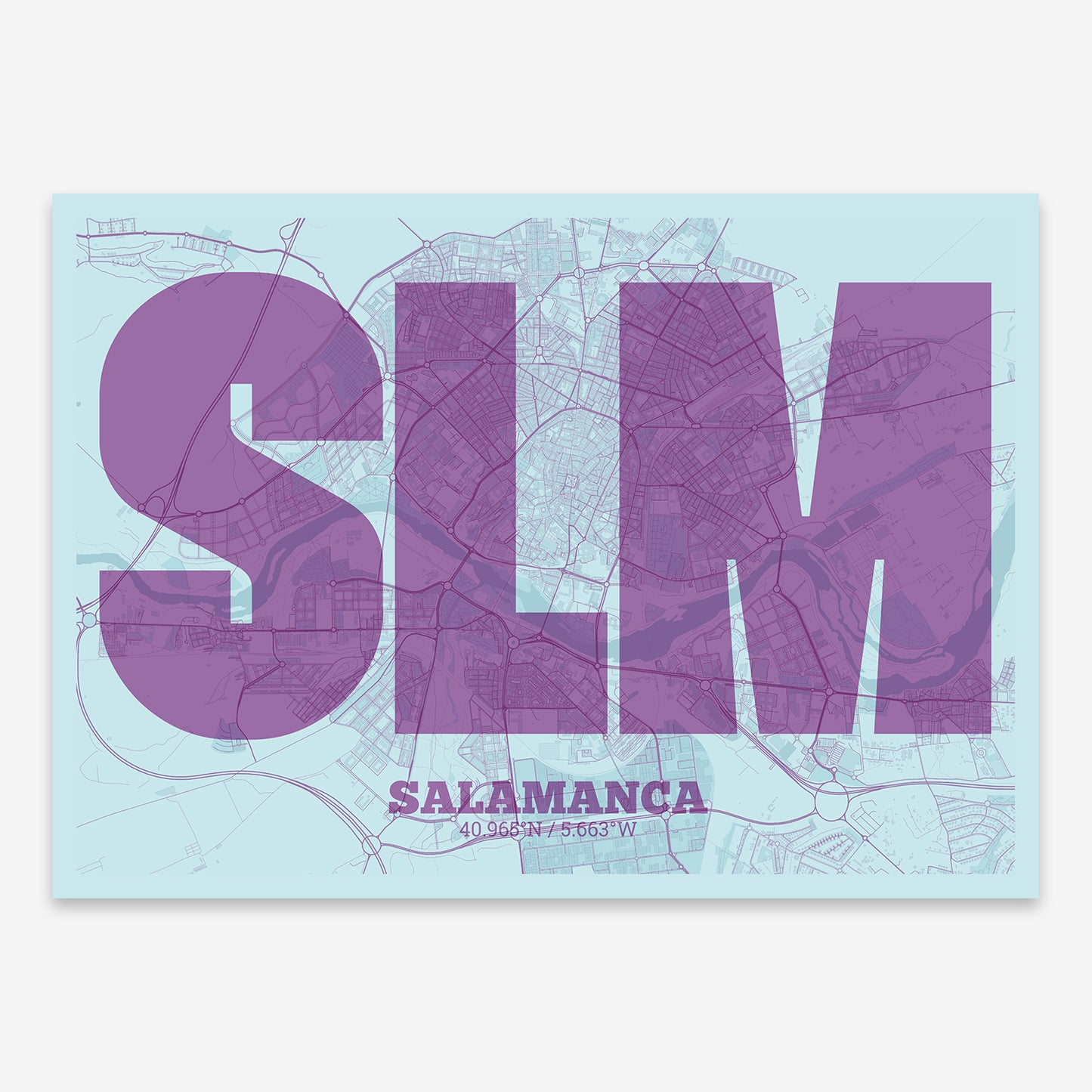 Salamanca Map V02 Shabby / No Frame / No