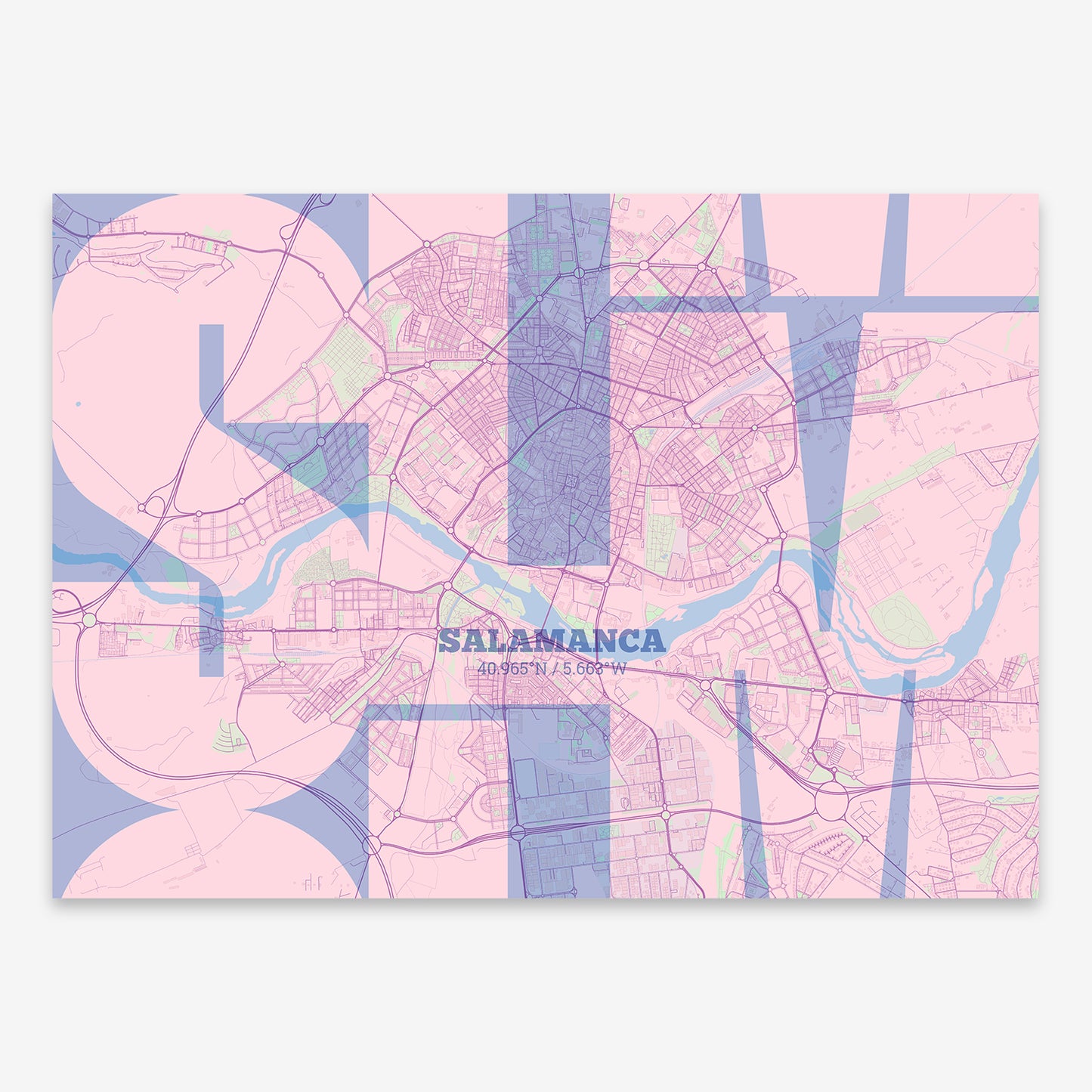 Salamanca Map V03 Nursery / Frame / Yes