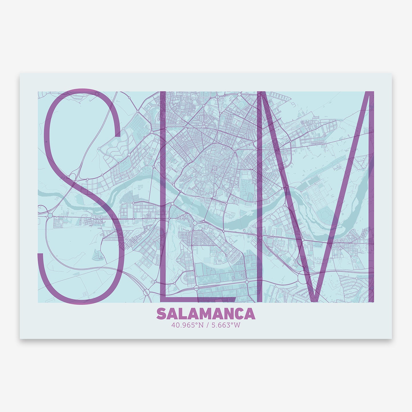 Salamanca Map V07 Shabby / No Frame / No