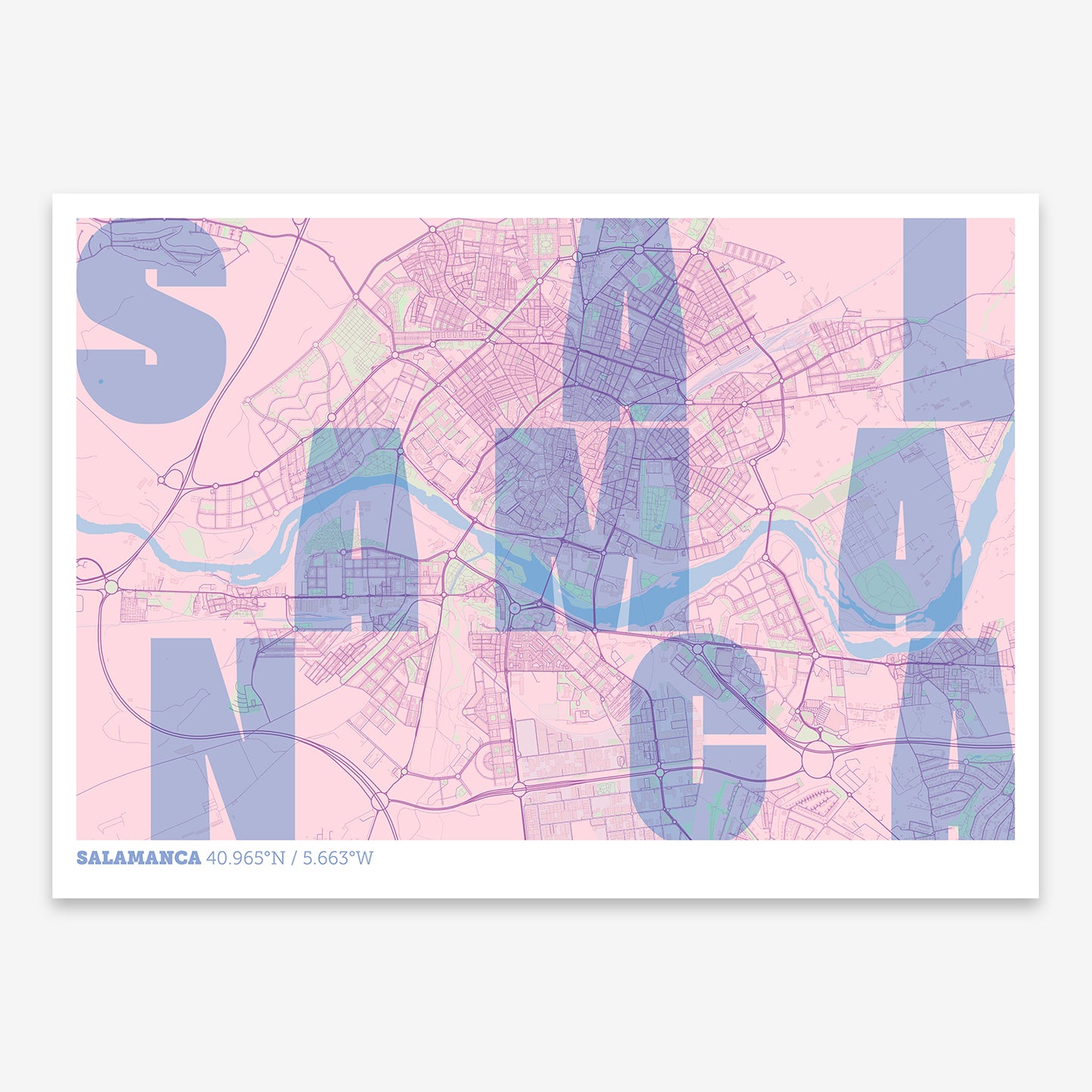 Salamanca Map V08 Nursery / Frame / Yes