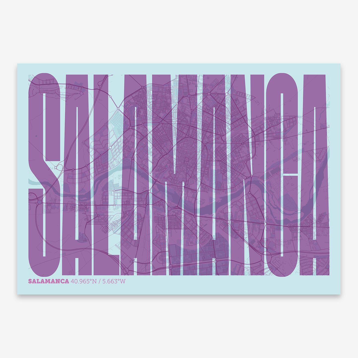 Salamanca Map V09 Shabby / Frame / No