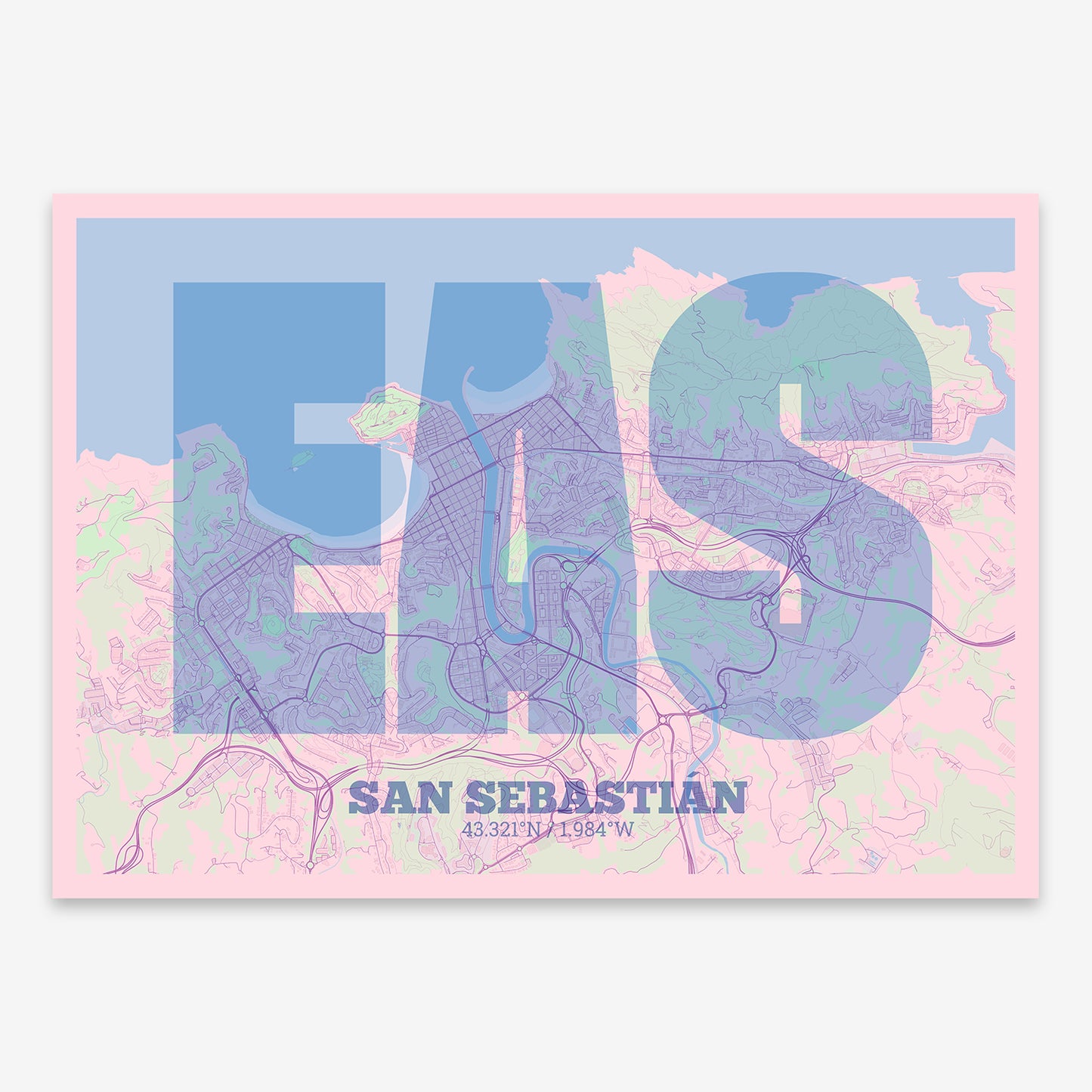 San Sebastian Map V02 Nursery / Frame / Yes