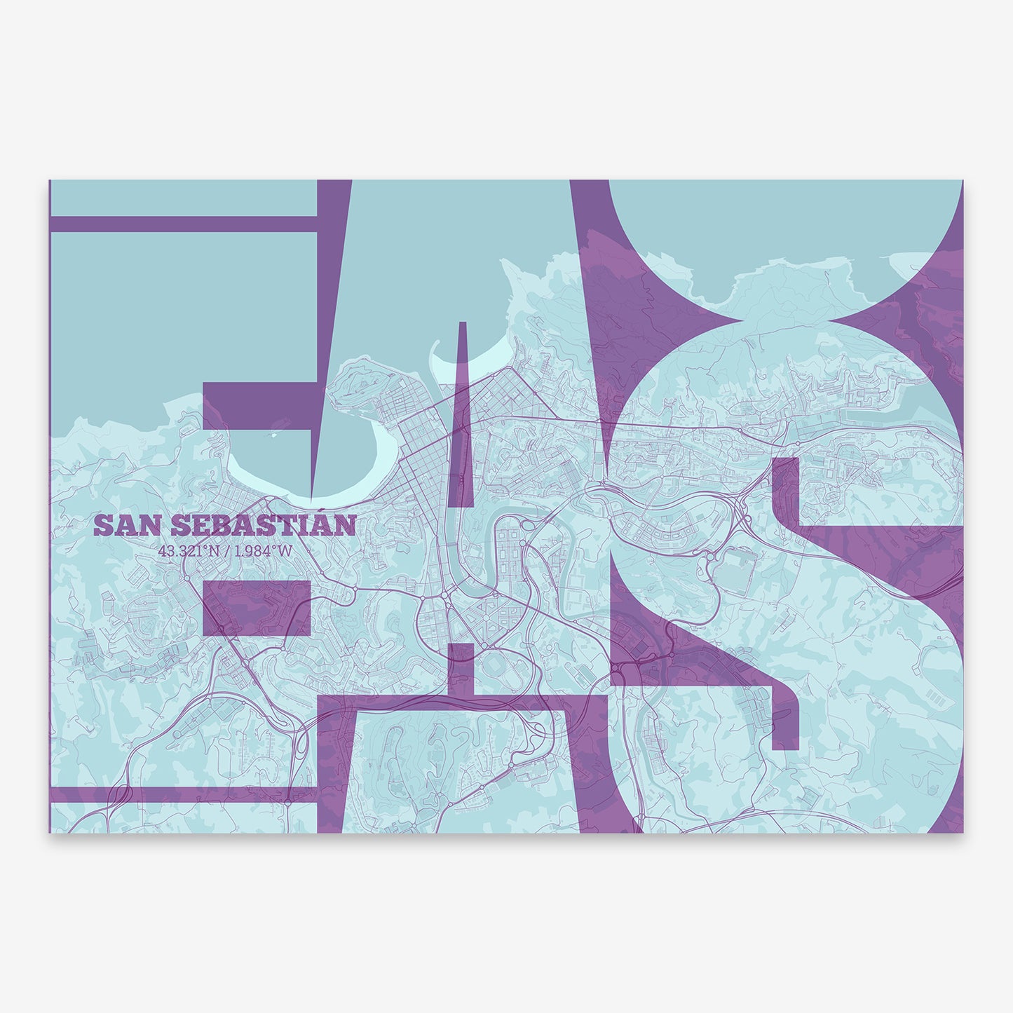 San Sebastian Map V03 Shabby / No Frame / No