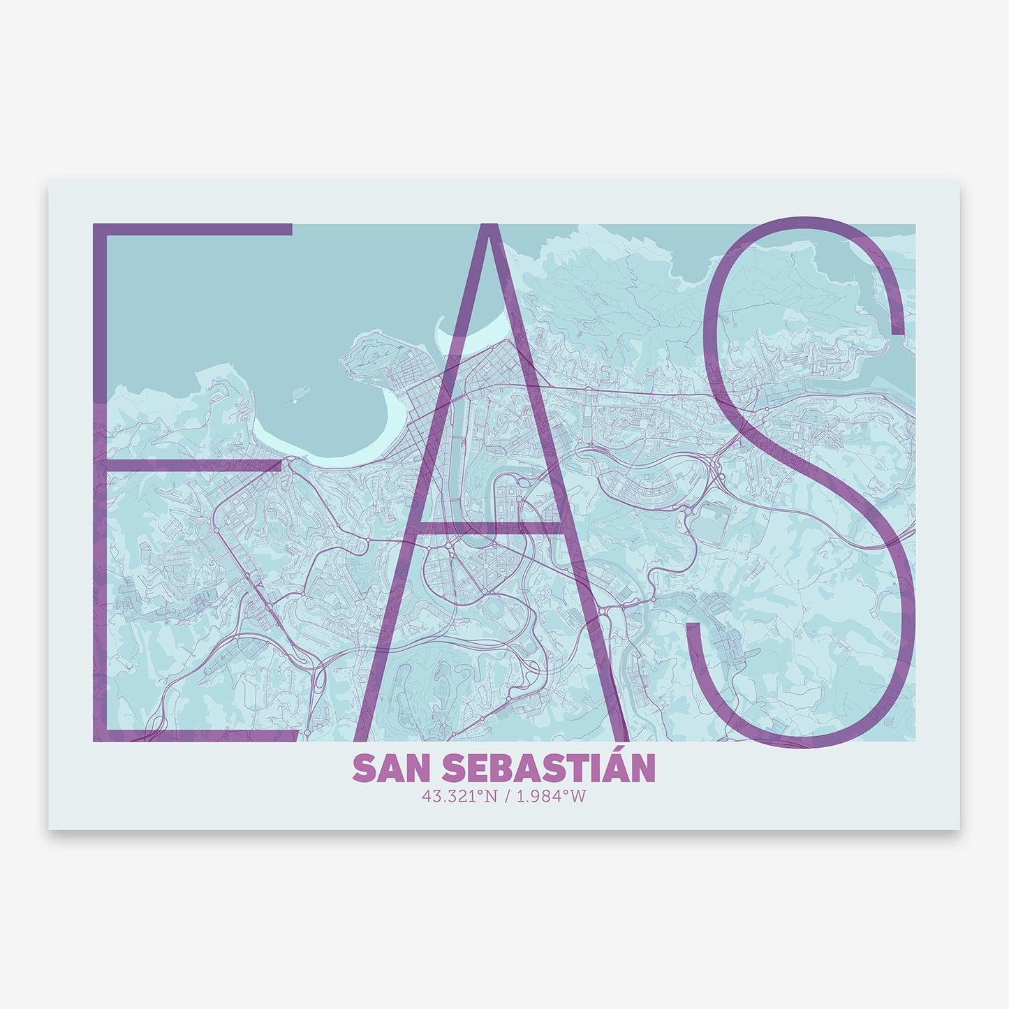 San Sebastian Map V07 Shabby / No Frame / No