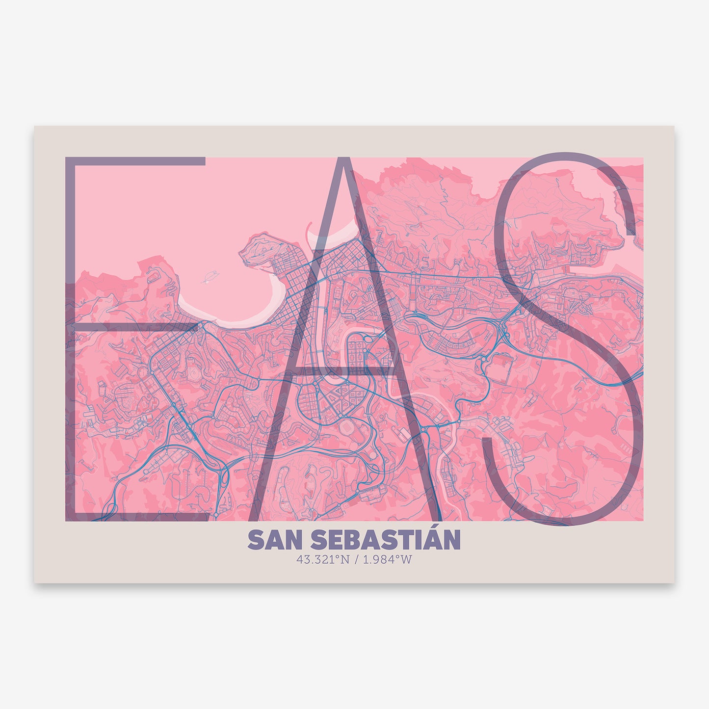 San Sebastian Map V07 Tuscan / No Frame / No