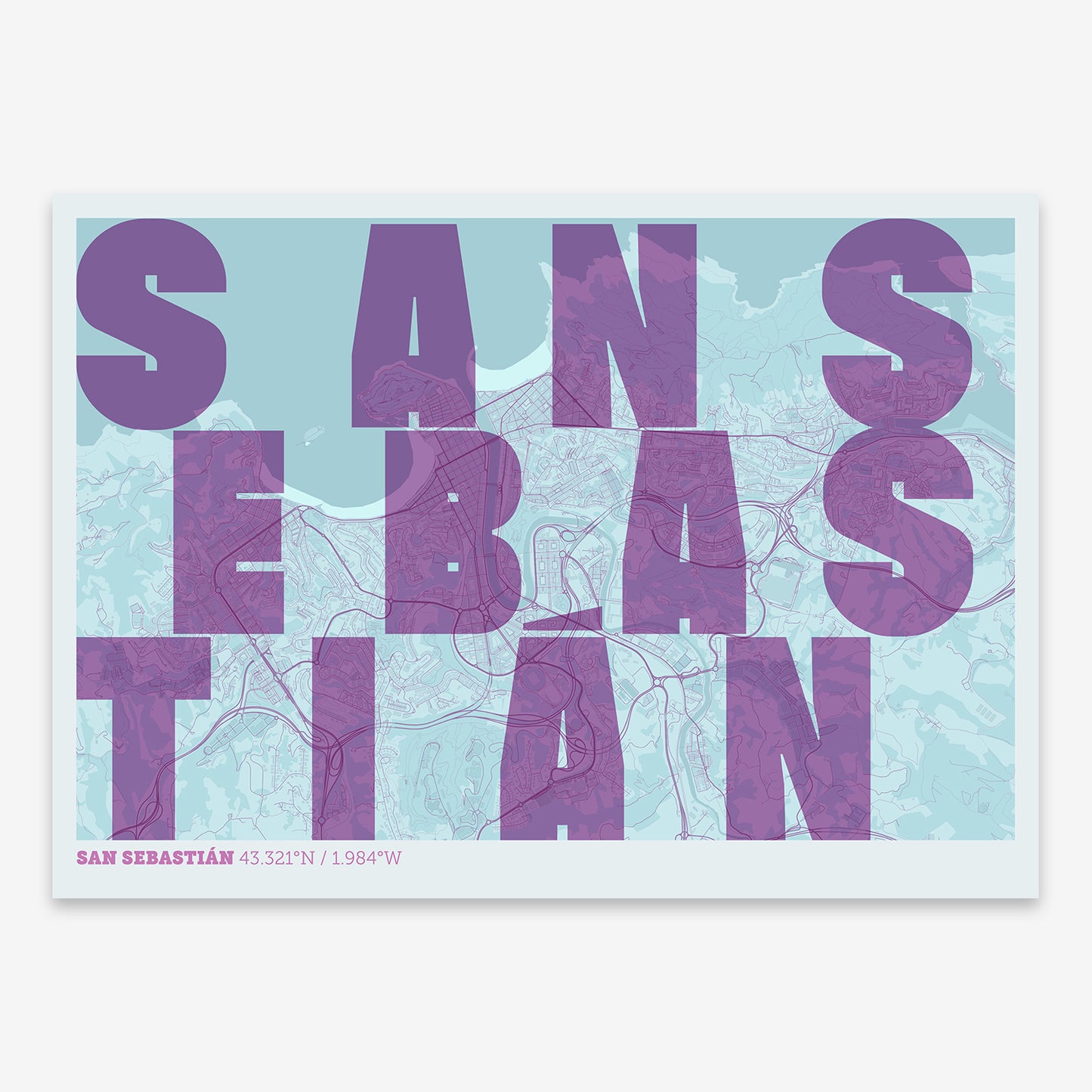 San Sebastian Map V08 Shabby / No Frame / No