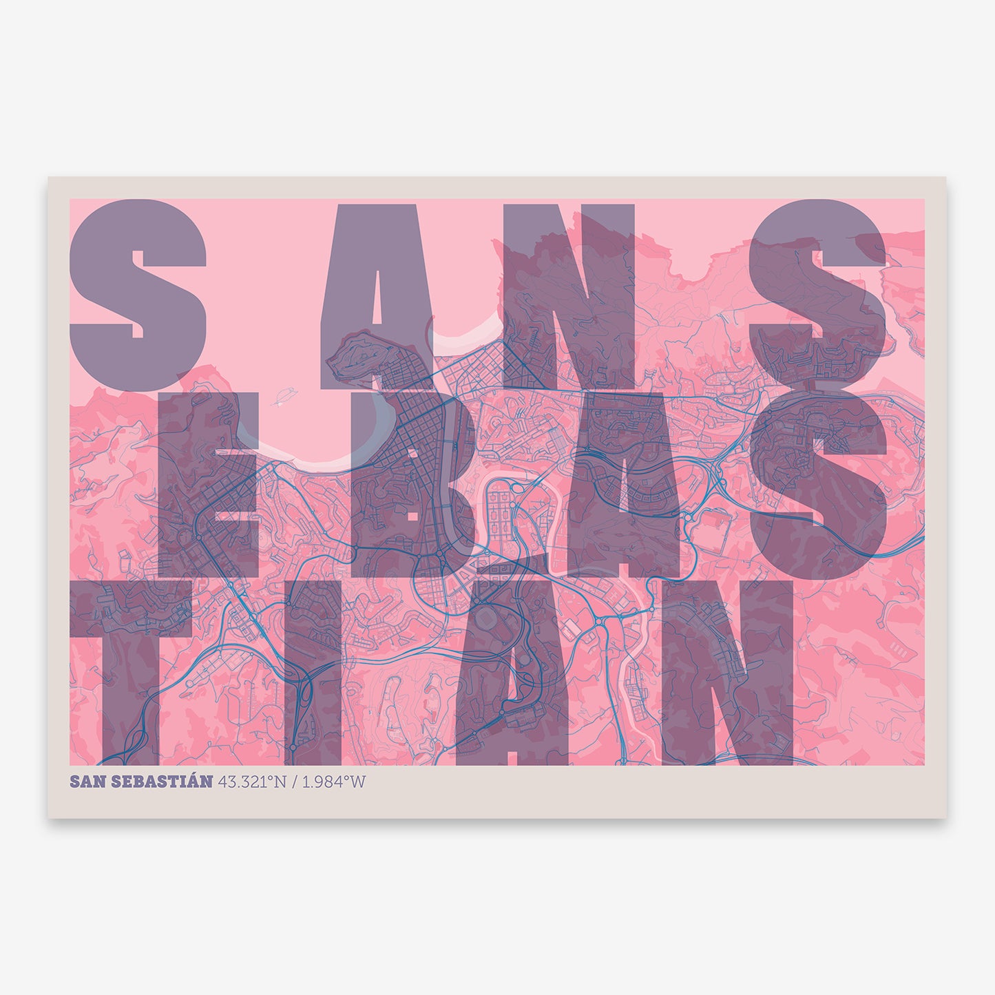 San Sebastian Map V08 Tuscan / Frame / No