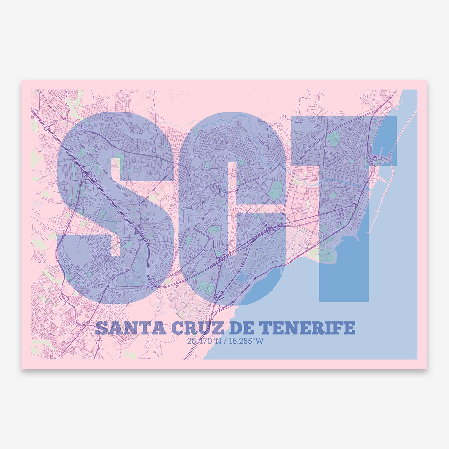 Santa Cruz de Tenerife Map V02 Nursery / No Frame / No