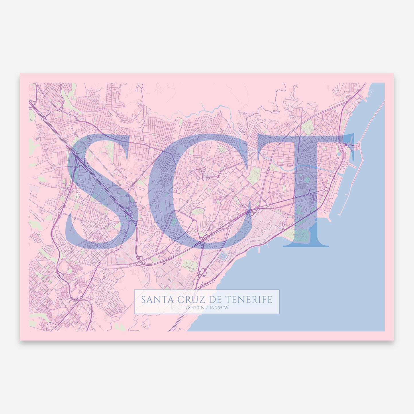 Santa Cruz de Tenerife Map V06 Nursery / Frame / No