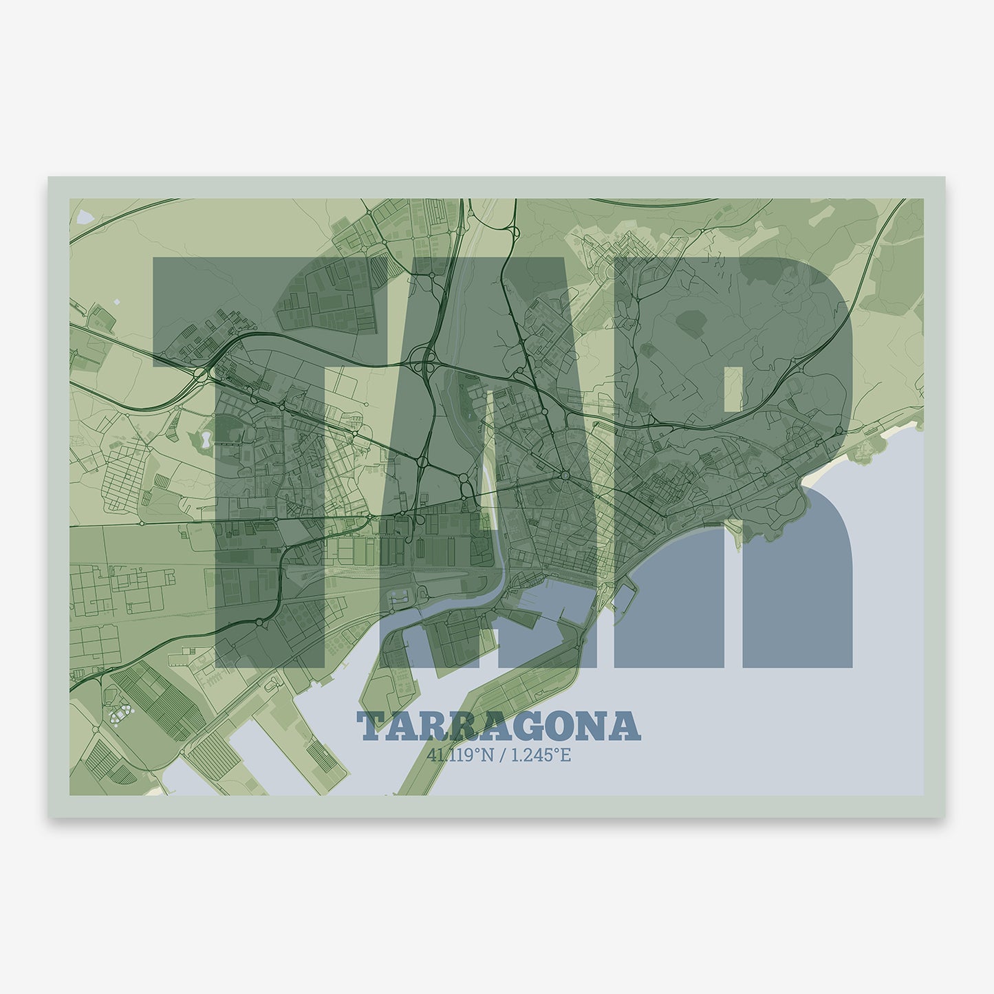 Tarragona Map V02 Kyoto / No Frame / No