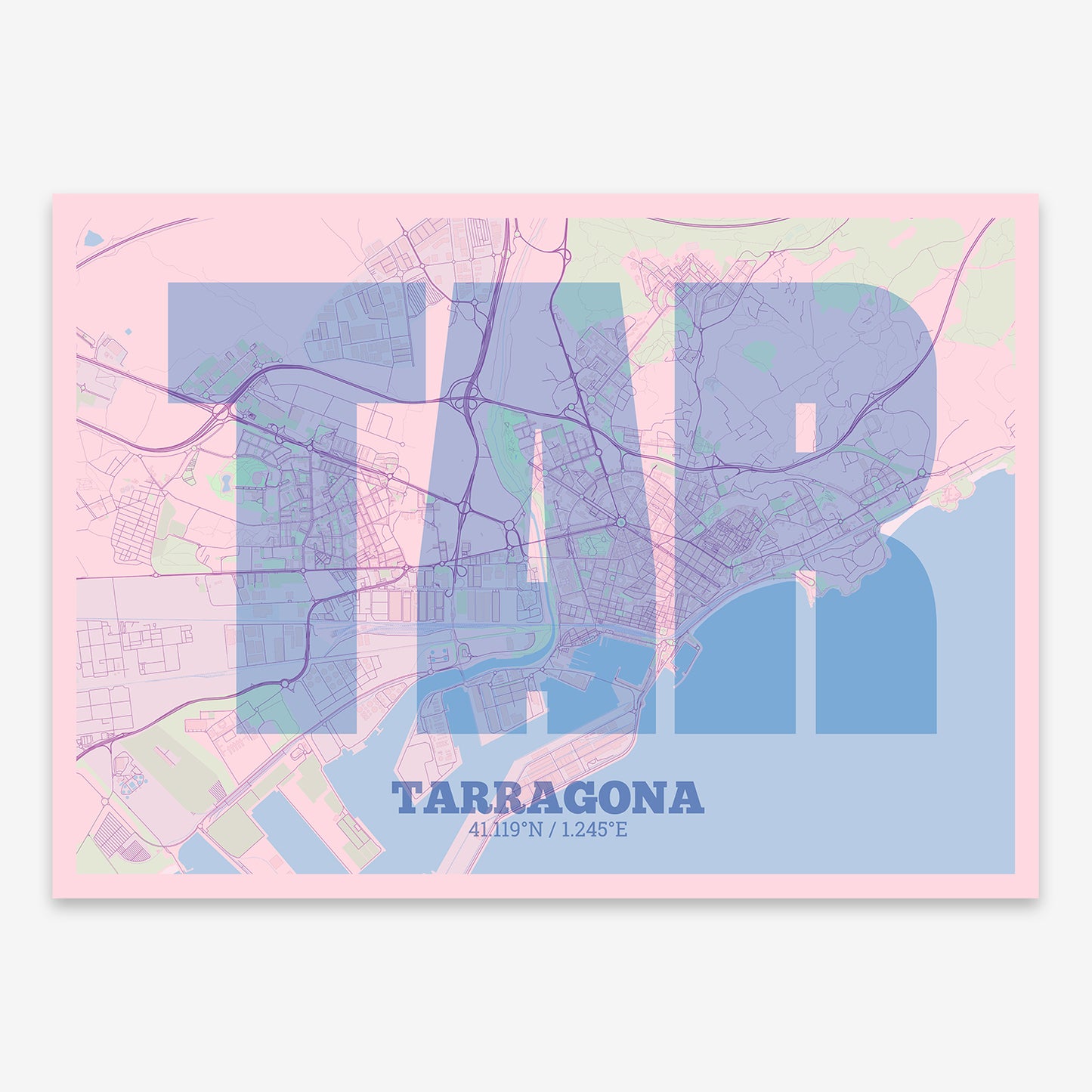 Tarragona Map V02 Nursery / Frame / Yes