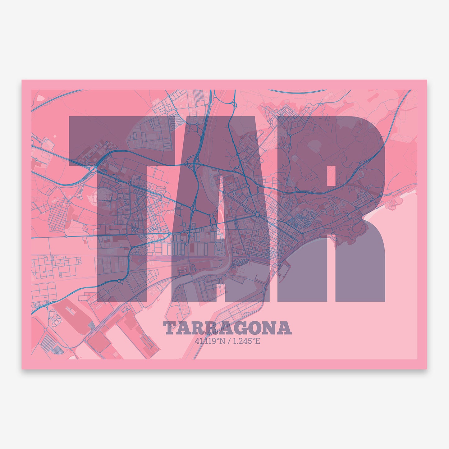 Tarragona Map V02 Tuscan / No Frame / No