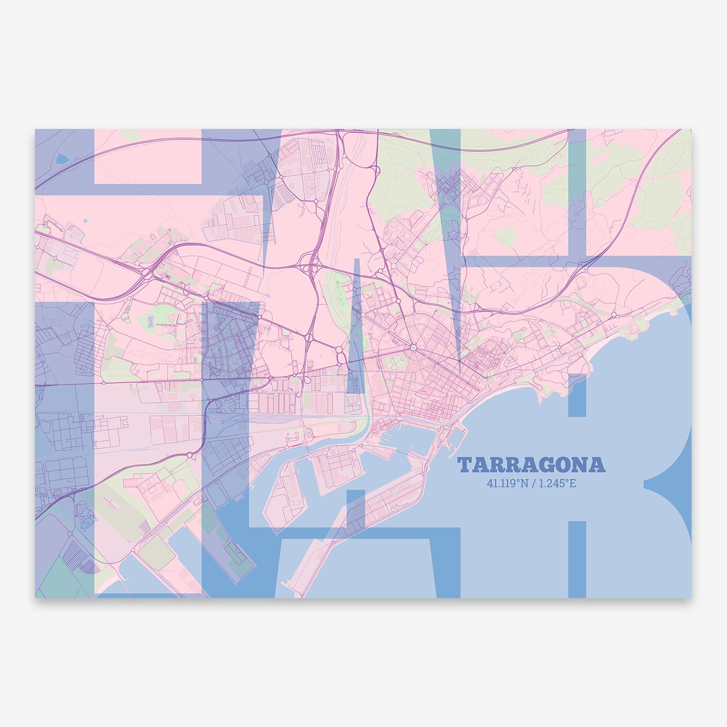 Tarragona Map V03 Nursery / No Frame / No