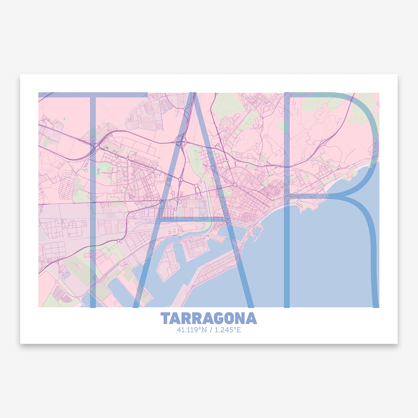 Tarragona Map V07 Nursery / No Frame / No