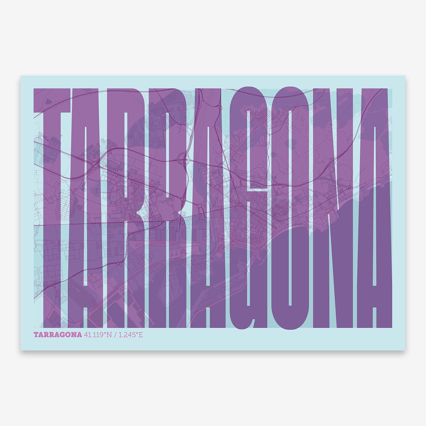 Tarragona Map V09 Shabby / No Frame / No