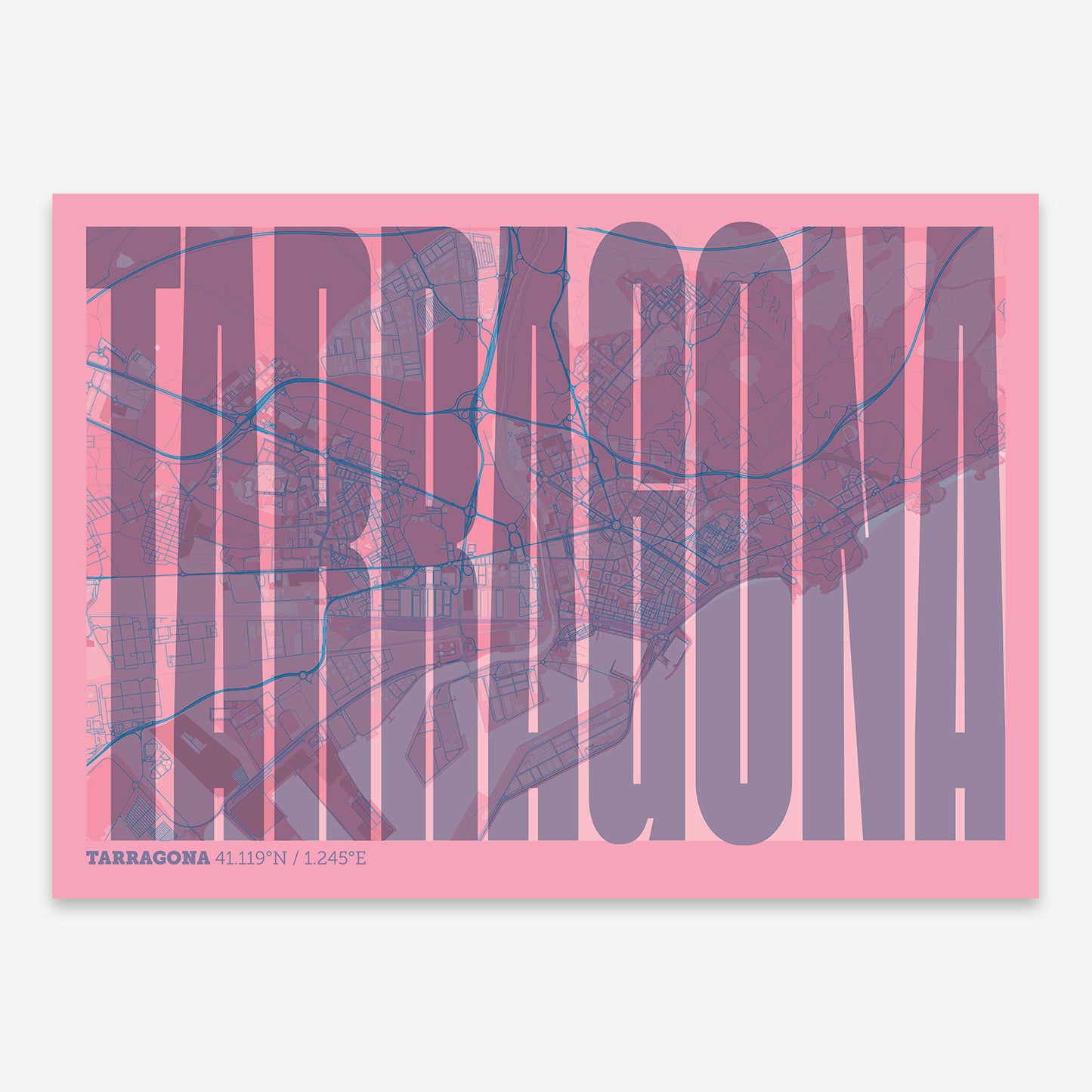 Tarragona Map V09 Tuscan / Frame / No