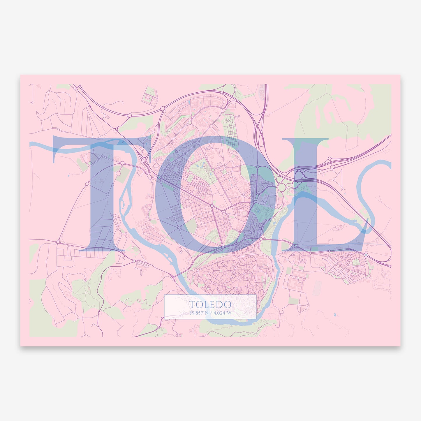 Toledo Map V06 Nursery / Frame / Yes