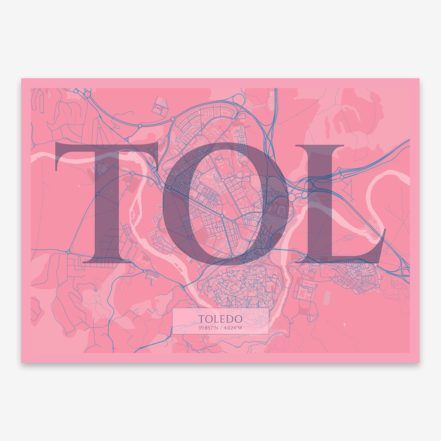 Toledo Map V06 Tuscan / Frame / No