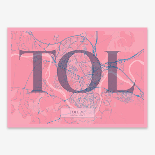 Toledo Map V06 Tuscan / Frame / Yes