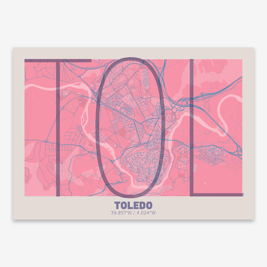 Toledo Map V07 Tuscan / Frame / Yes