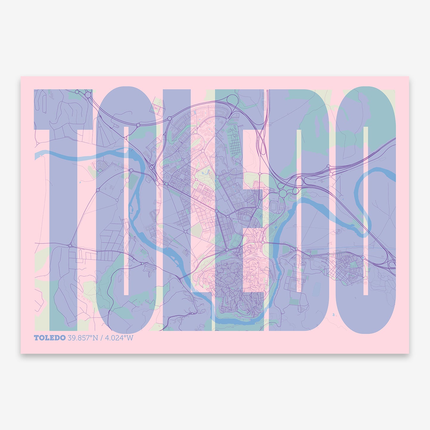 Toledo Map V09 Nursery / Frame / No