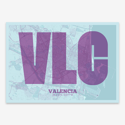 Valencia Map V02 Shabby / No Frame / No