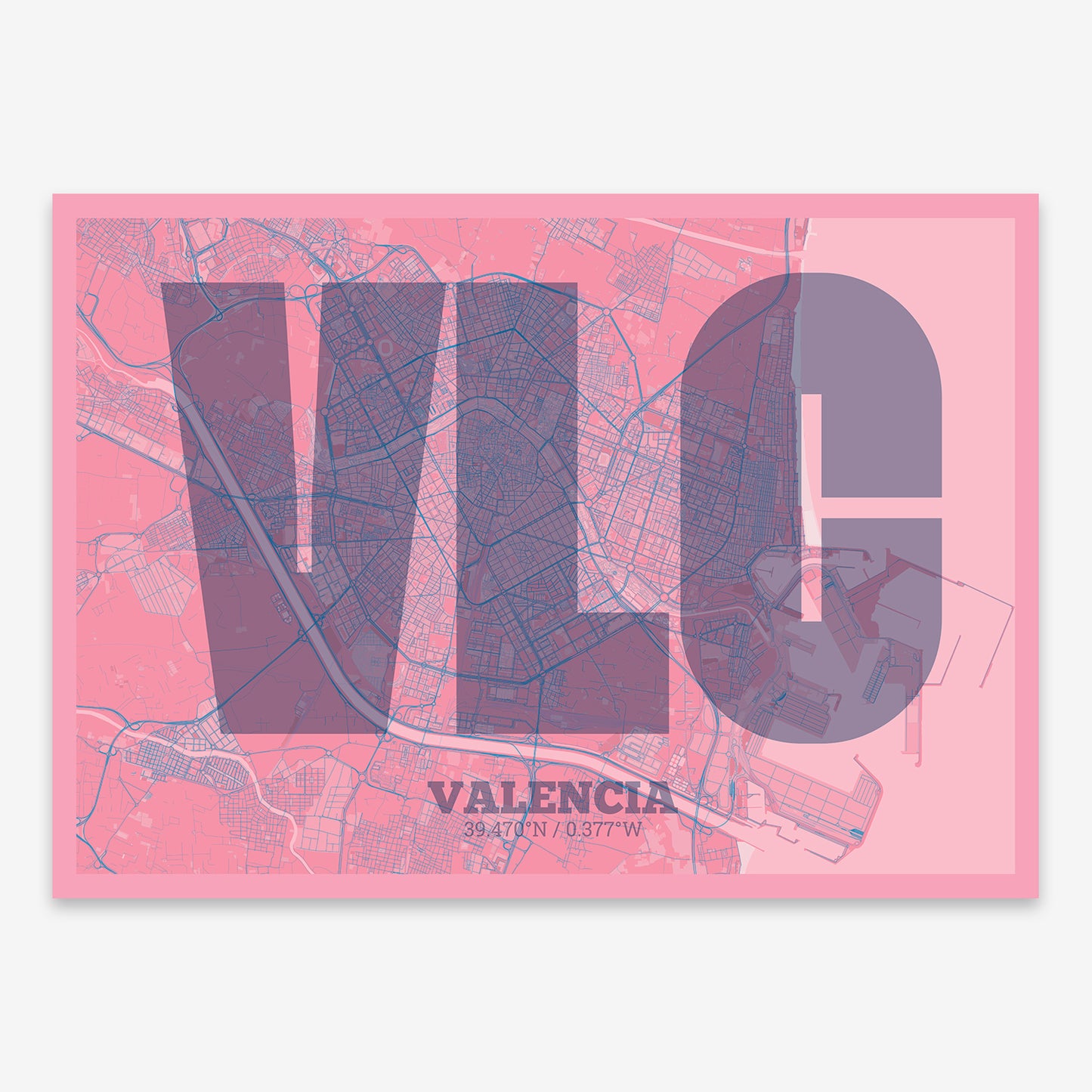 Valencia Map V02 Tuscan / No Frame / No